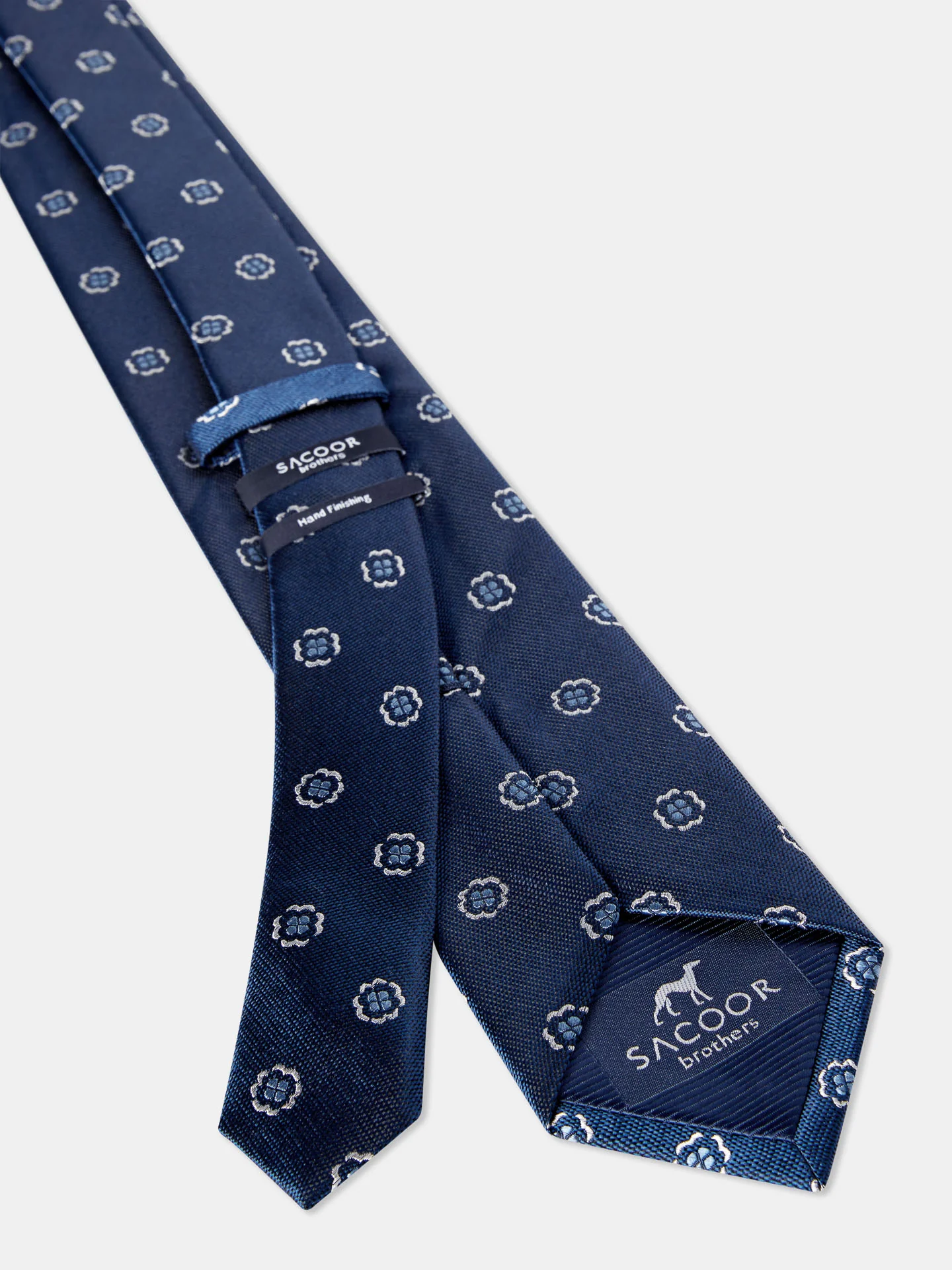 Floral Pattern Tie 100% Silk 7,5cm - Image 4