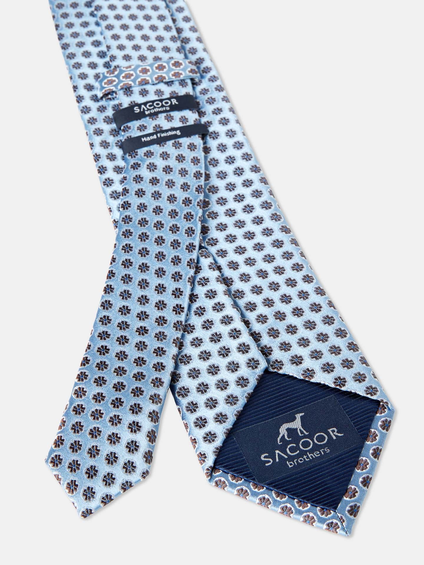 Floral Pattern Tie 100% Silk 7,5cm - Image 6