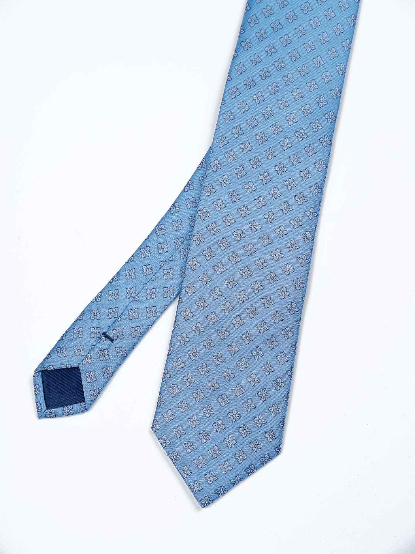 Floral Pattern Tie 100% Silk 7,5cm - Image 2
