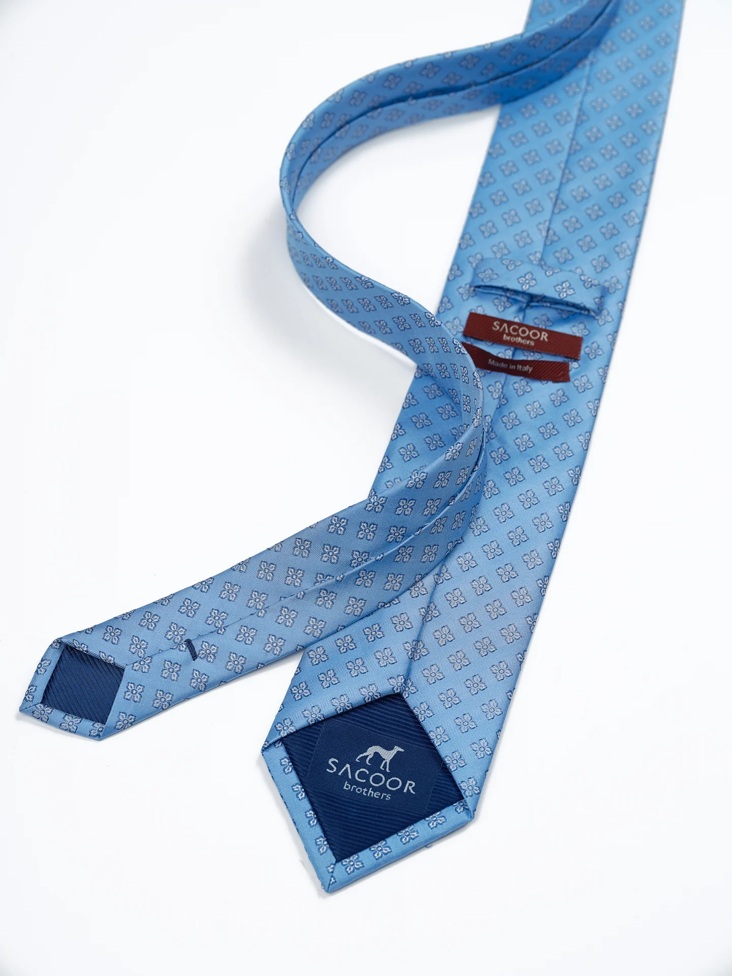 Floral Pattern Tie 100% Silk 7,5cm - Image 3