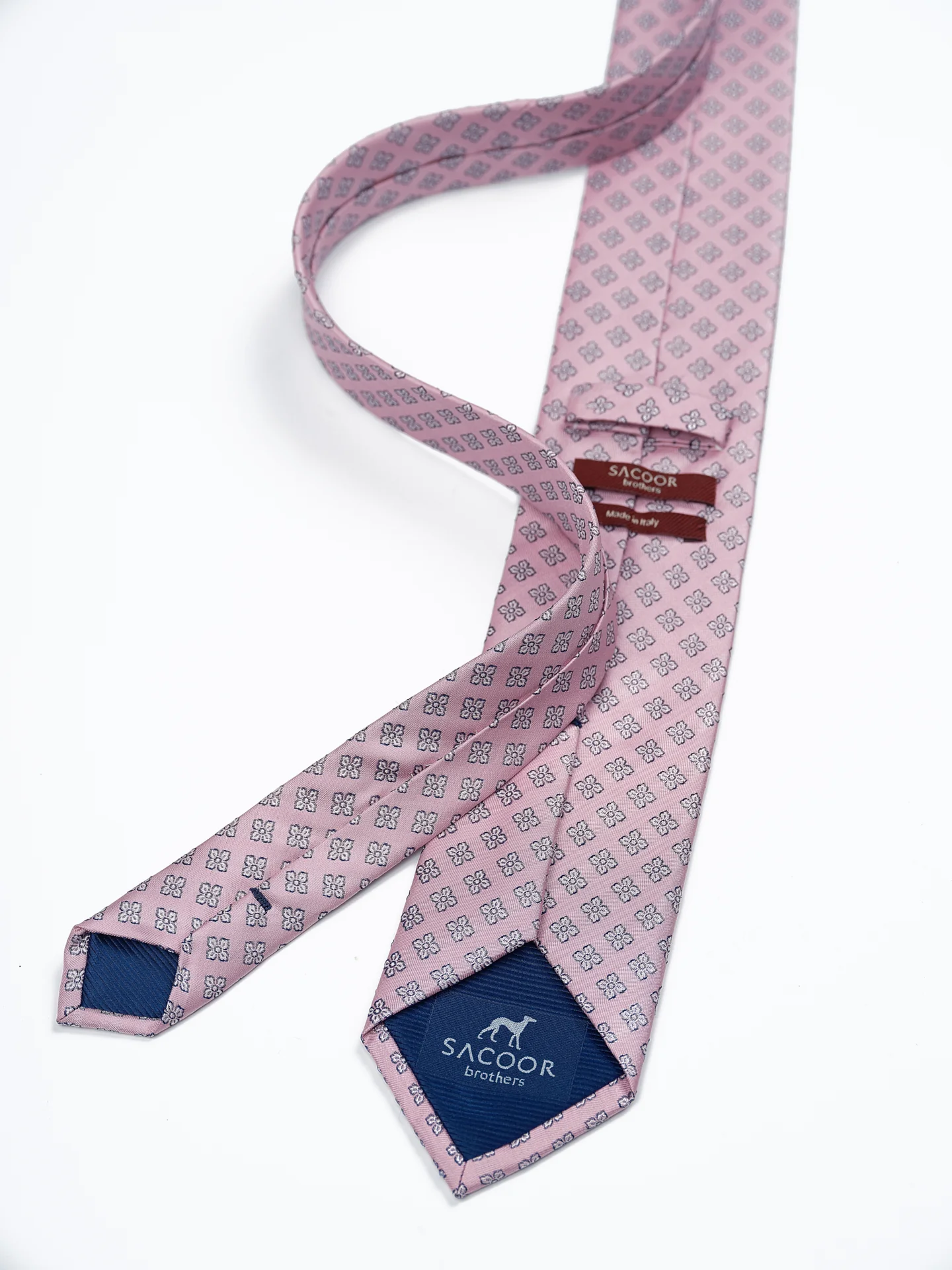 Floral Pattern Tie 100% Silk 7,5cm - Image 6