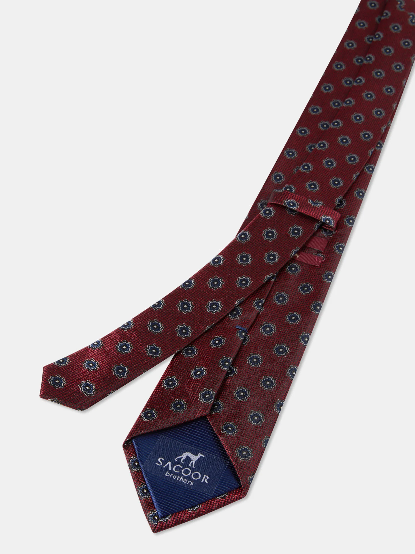 Floral Pattern Tie 100% Silk 7,5cm - Image 4