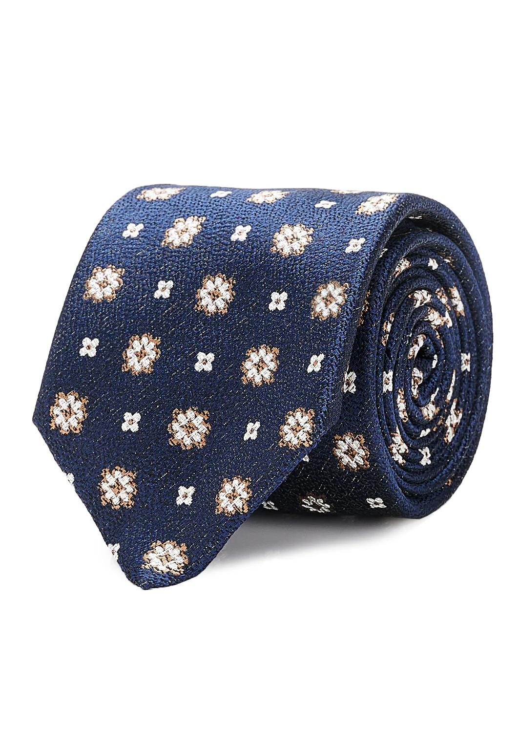 Floral Pattern Tie 100% Silk 7cm - Image 3