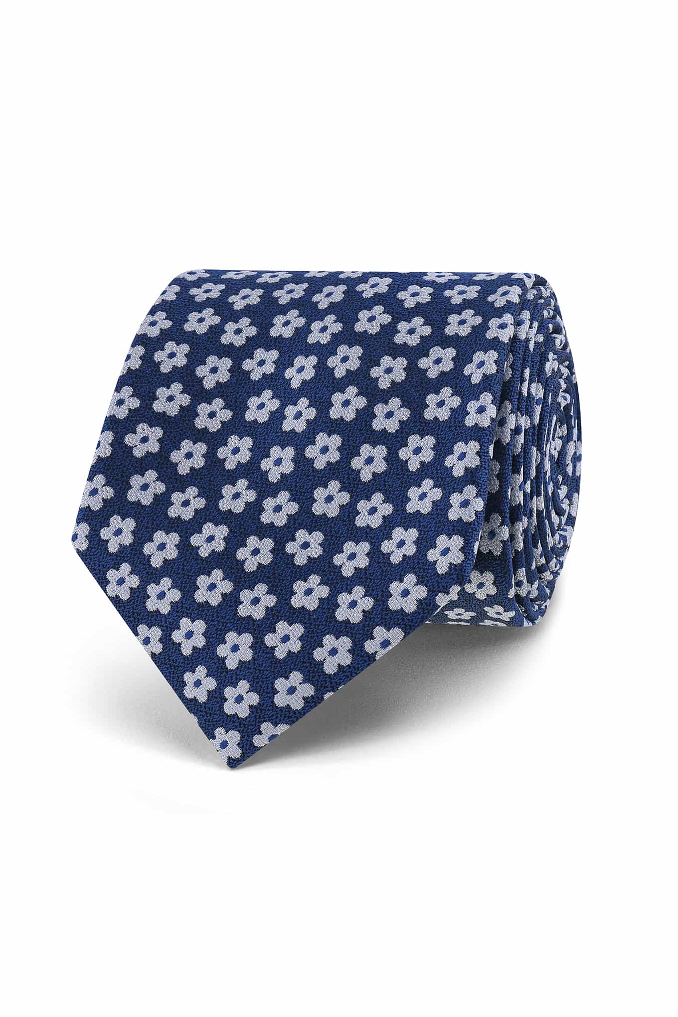 Floral Pattern Tie 100% Silk 7cm