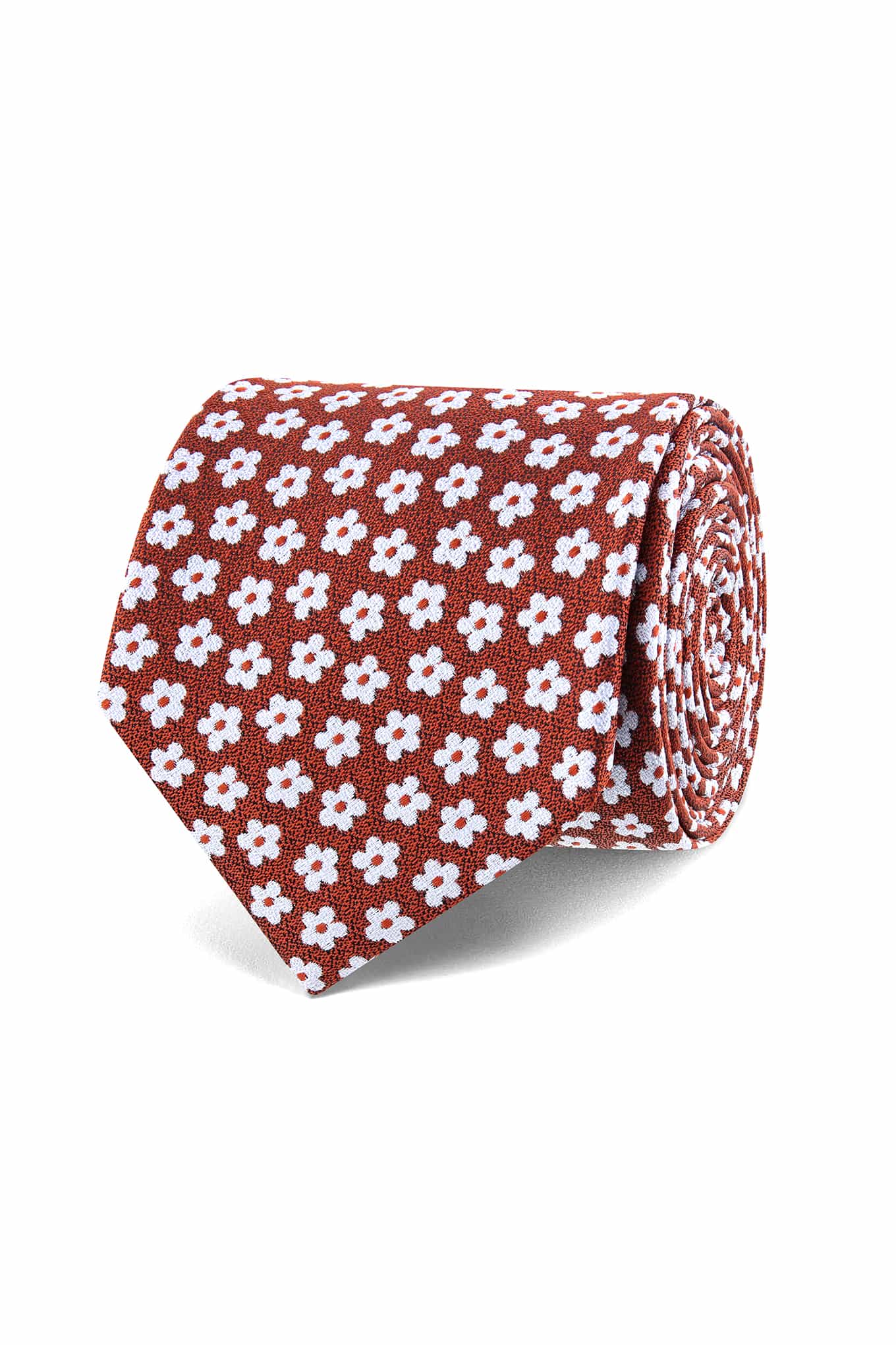Floral Pattern Tie 100% Silk 7cm - Image 5