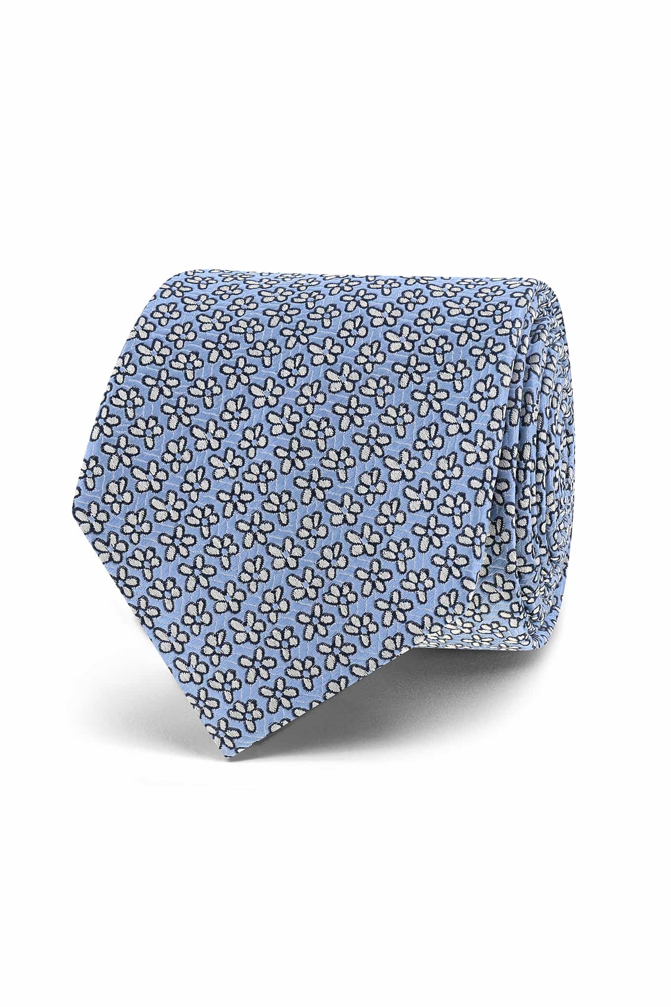 Floral Pattern Tie 100% Silk 7cm