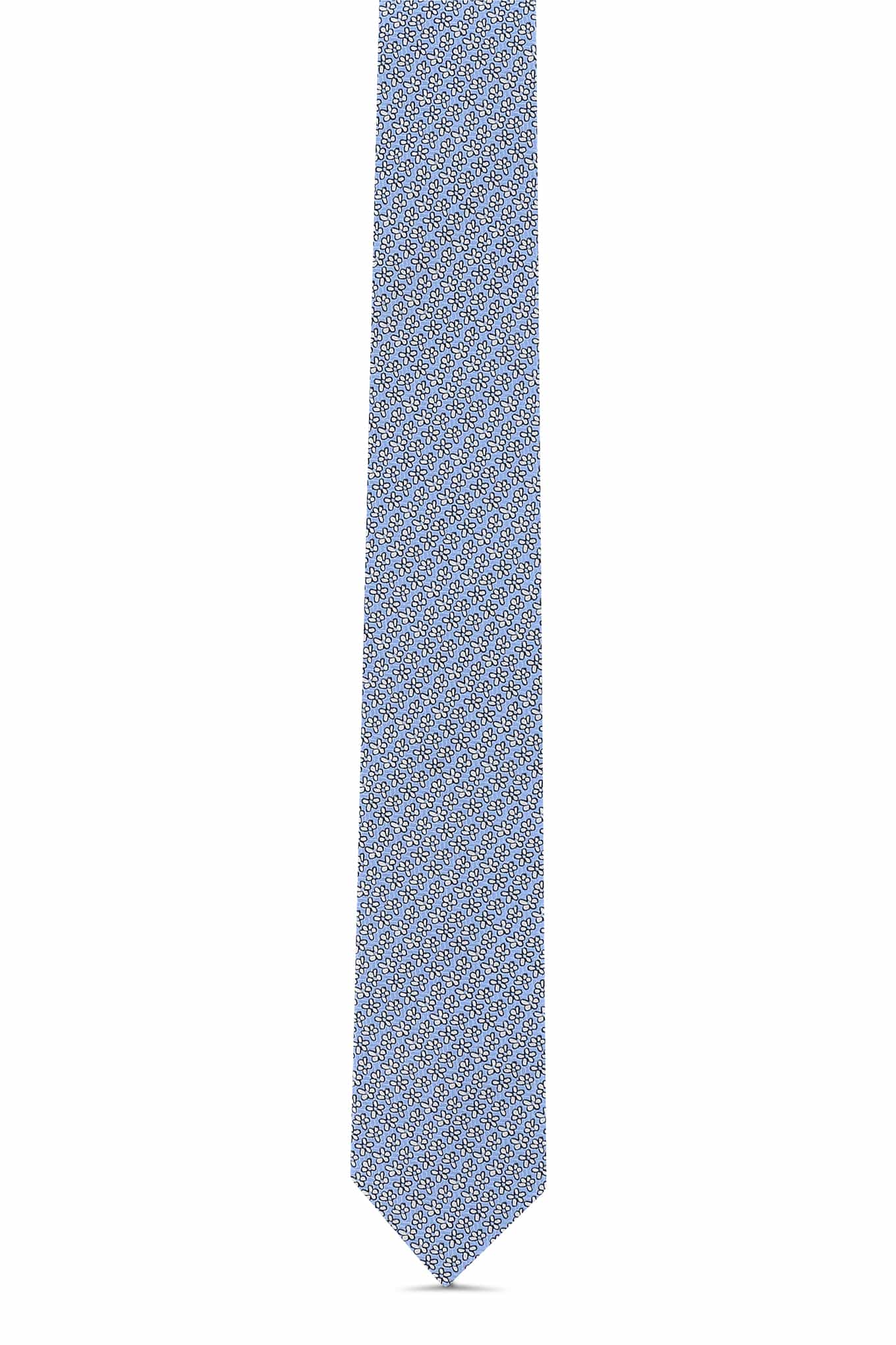 Floral Pattern Tie 100% Silk 7cm - Image 2