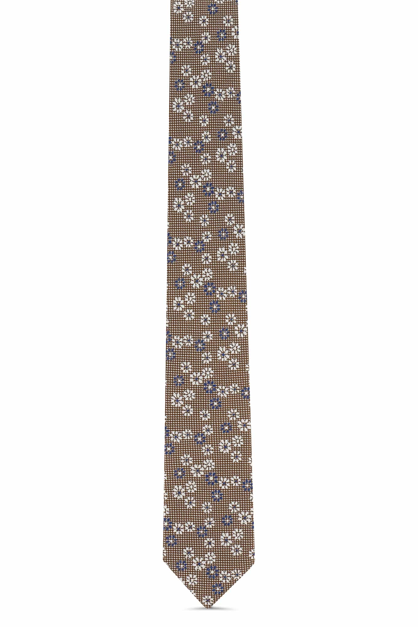 Floral Pattern Tie 100% Silk 7cm - Image 4