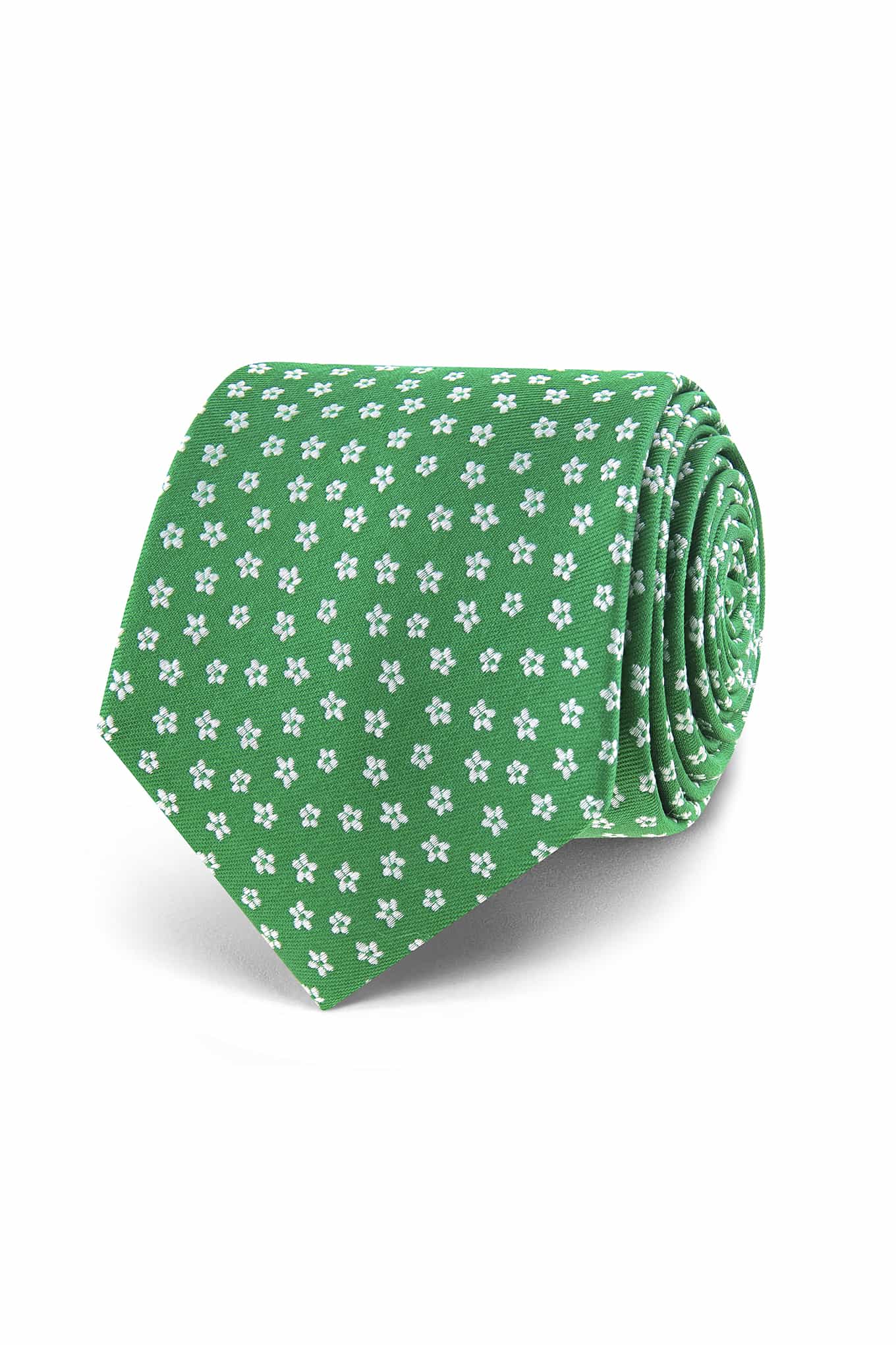 Floral Pattern Tie 100% Silk 7cm - Image 5