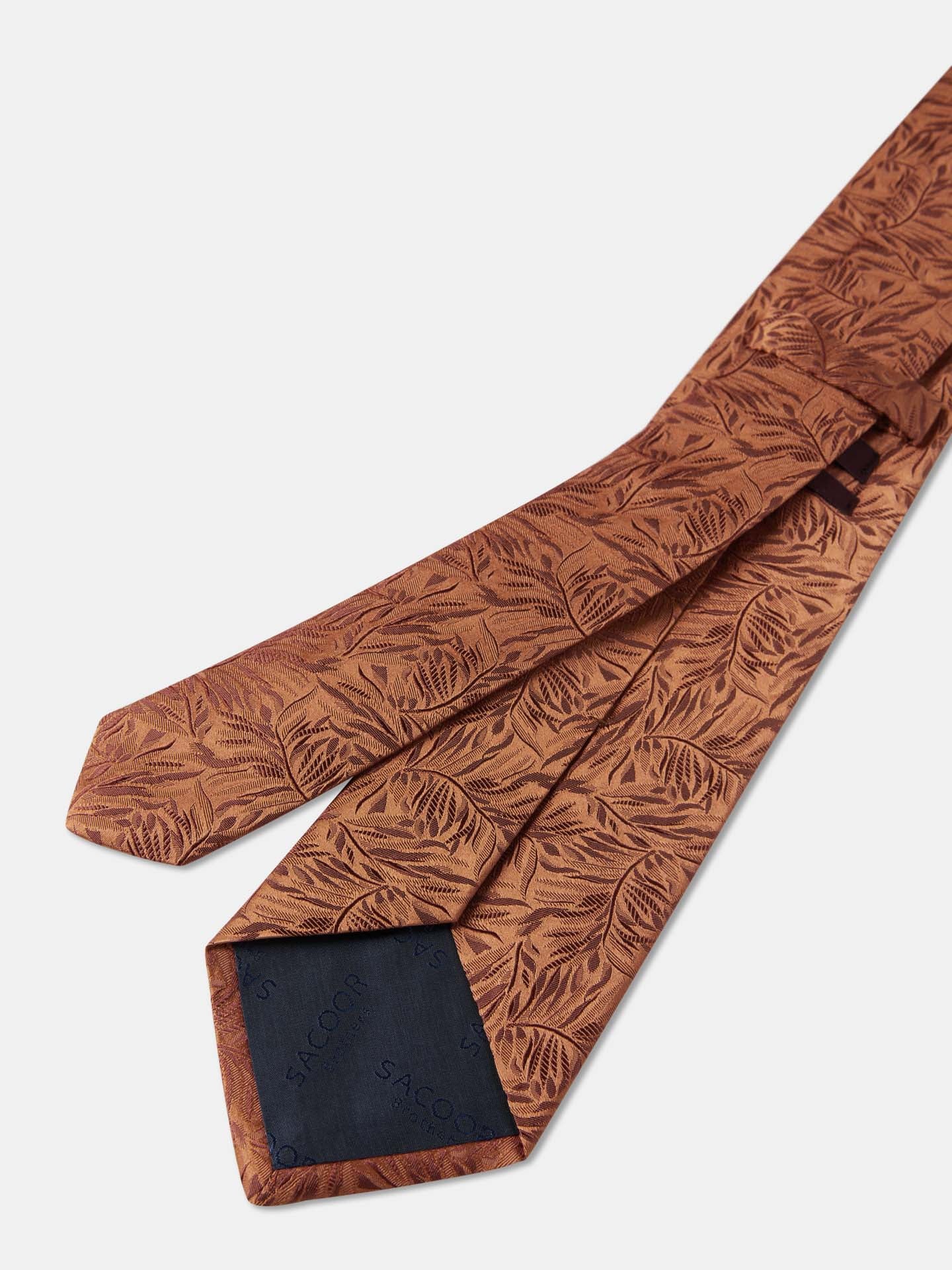 Floral Pattern Tie 100% Silk 8cm - Image 8