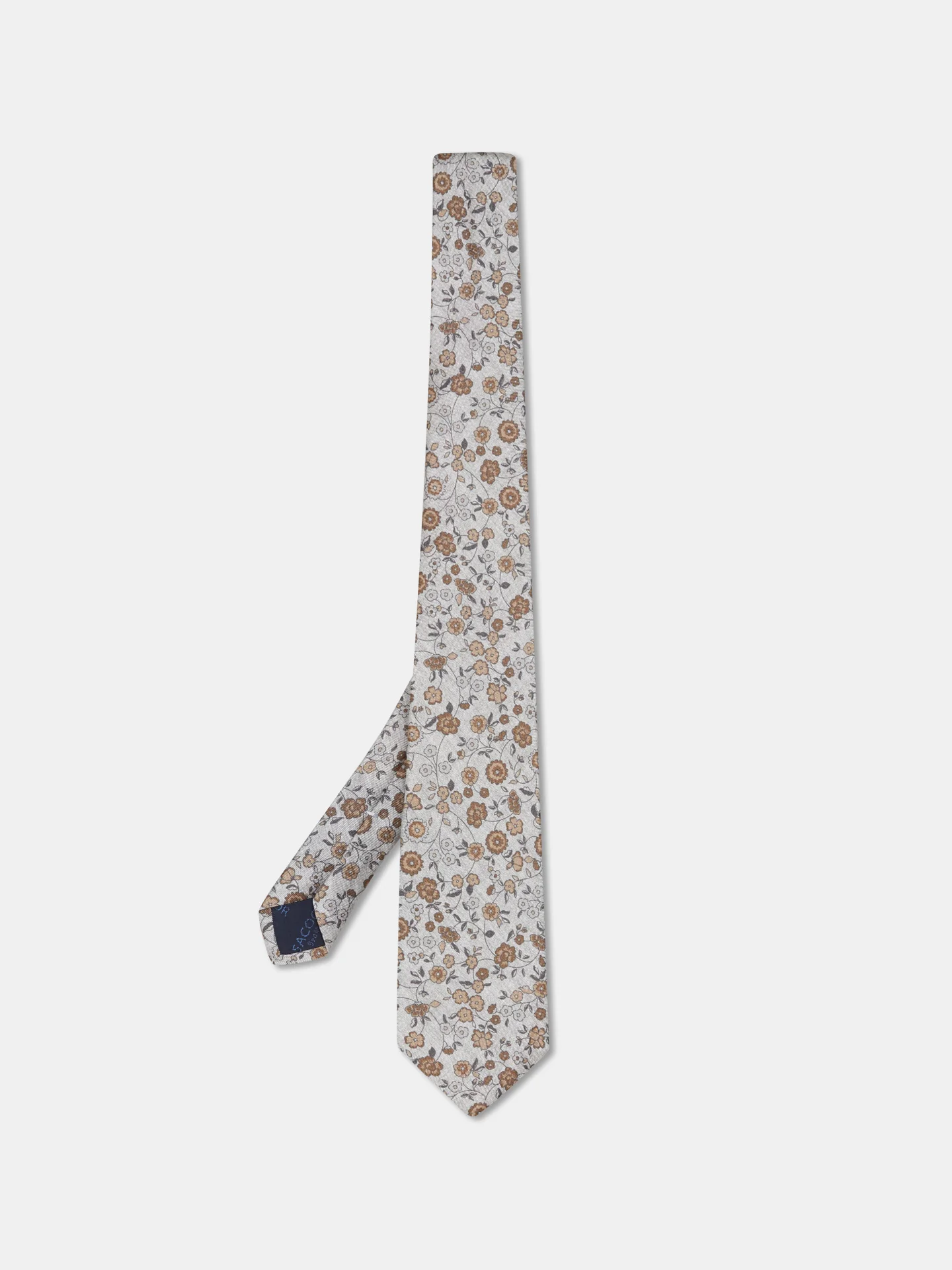 Floral Pattern Tie 100% Silk 8cm - Image 5
