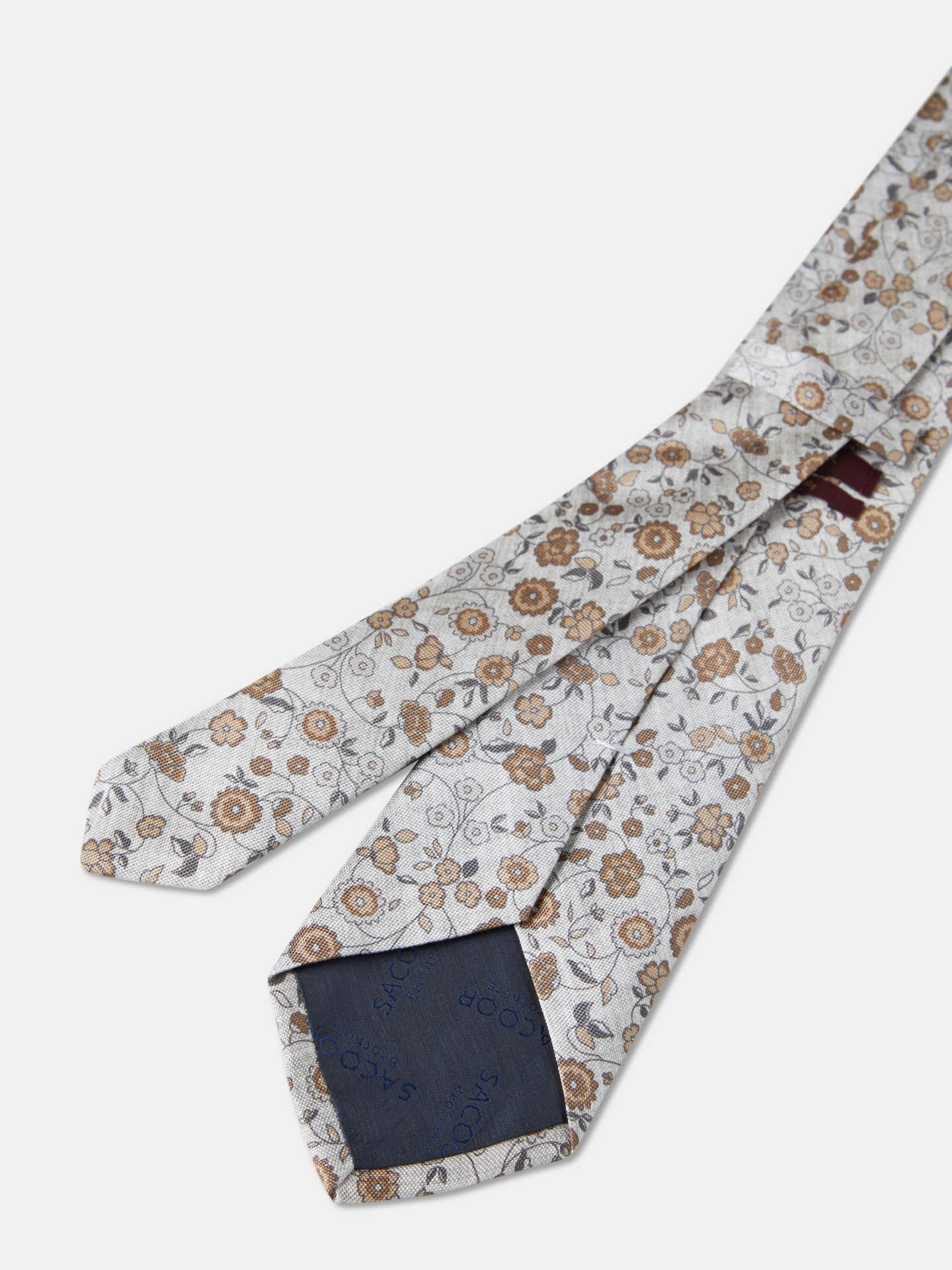 Floral Pattern Tie 100% Silk 8cm - Image 6