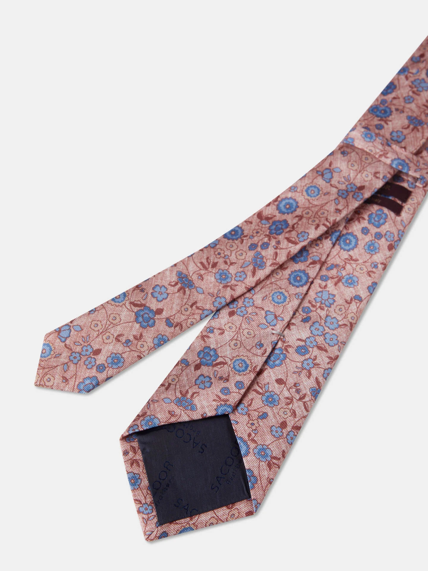 Floral Pattern Tie 100% Silk 8cm - Image 8