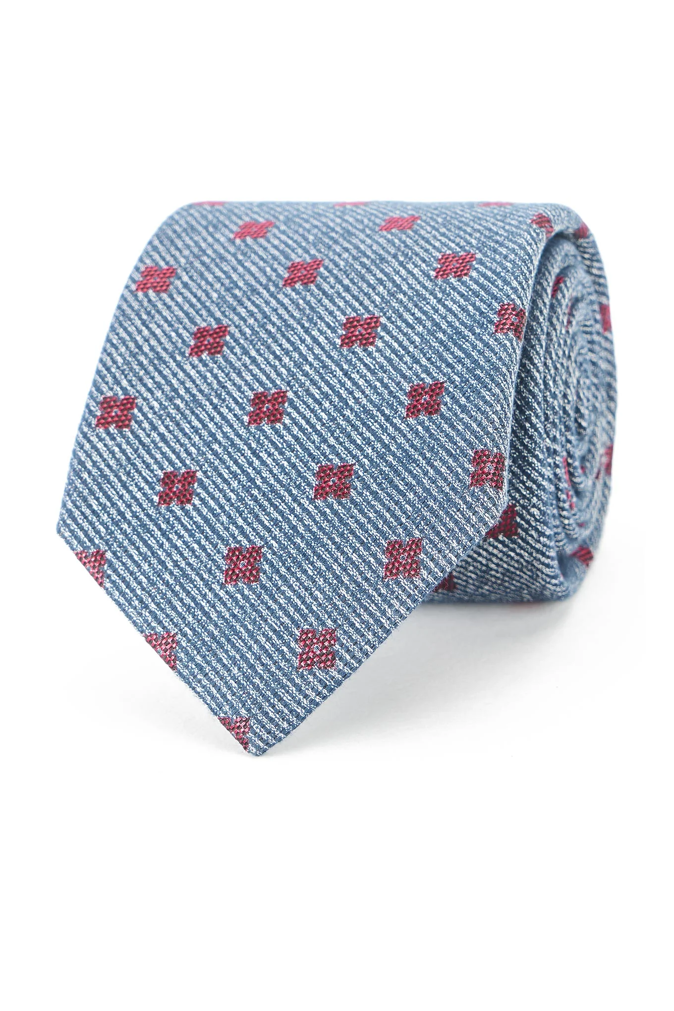 Floral Pattern Tie 100% Silk 8cm - Image 5