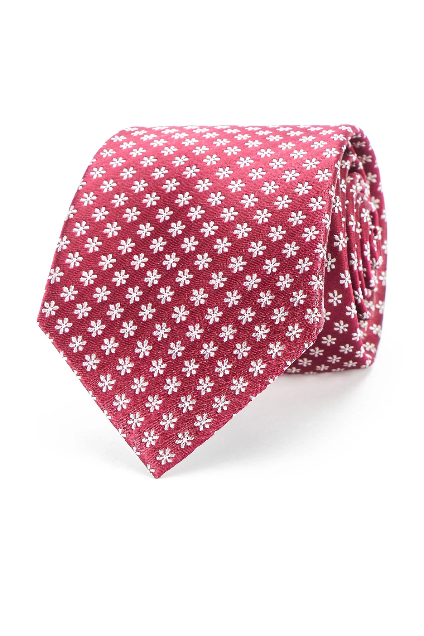 Floral Pattern Tie 100% Silk 8cm