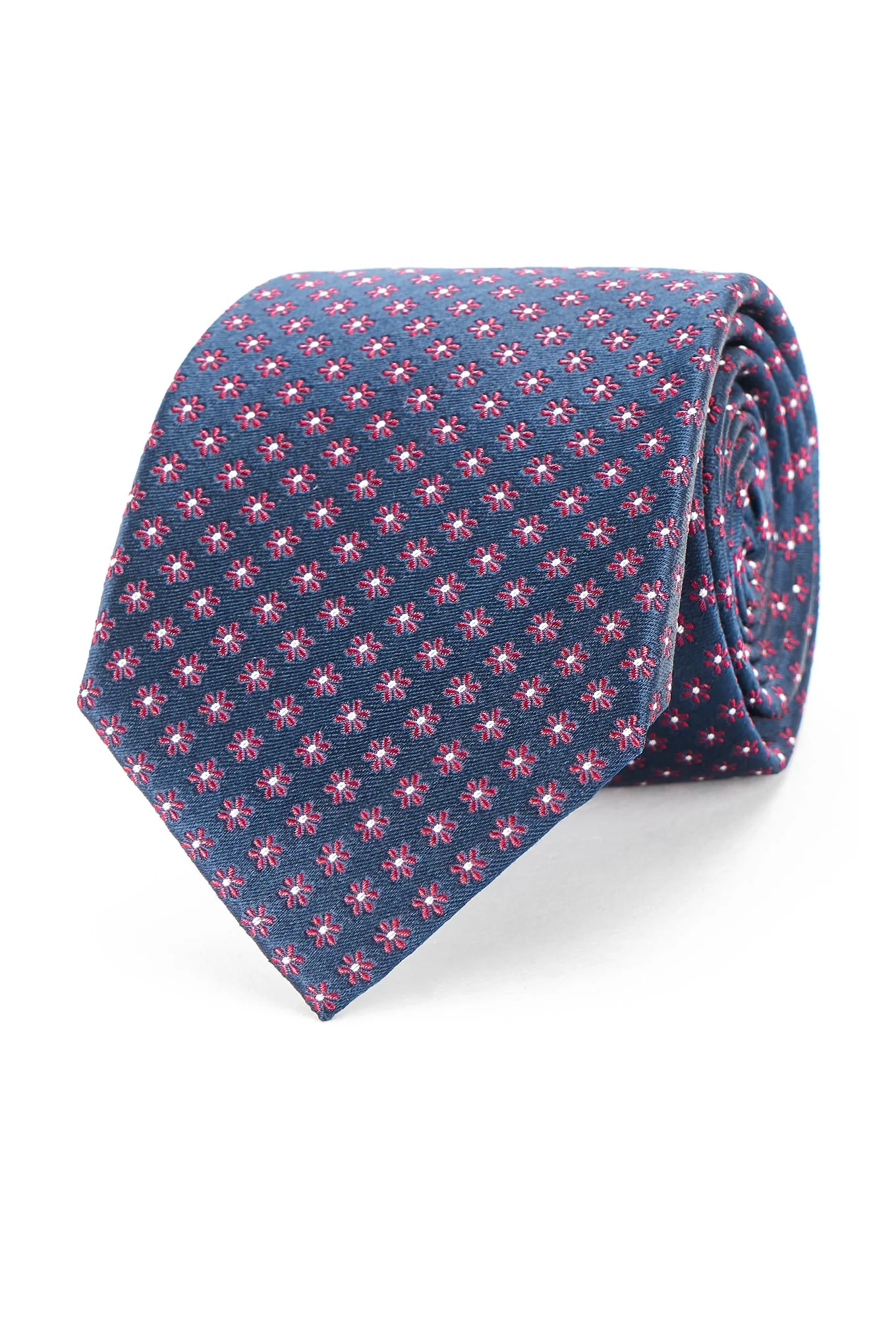 Floral Pattern Tie 100% Silk 8cm - Image 3