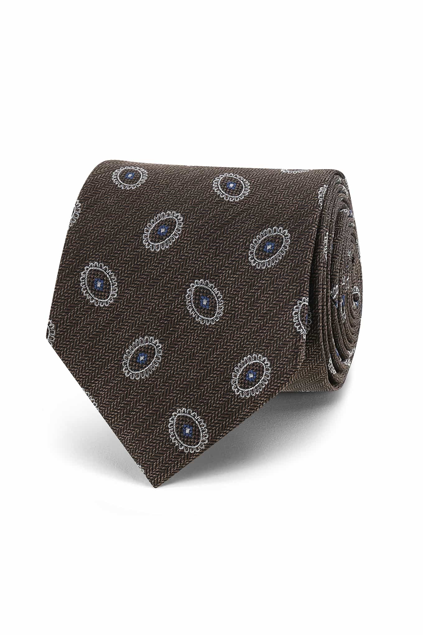 Floral Pattern Tie 100% Silk 8cm