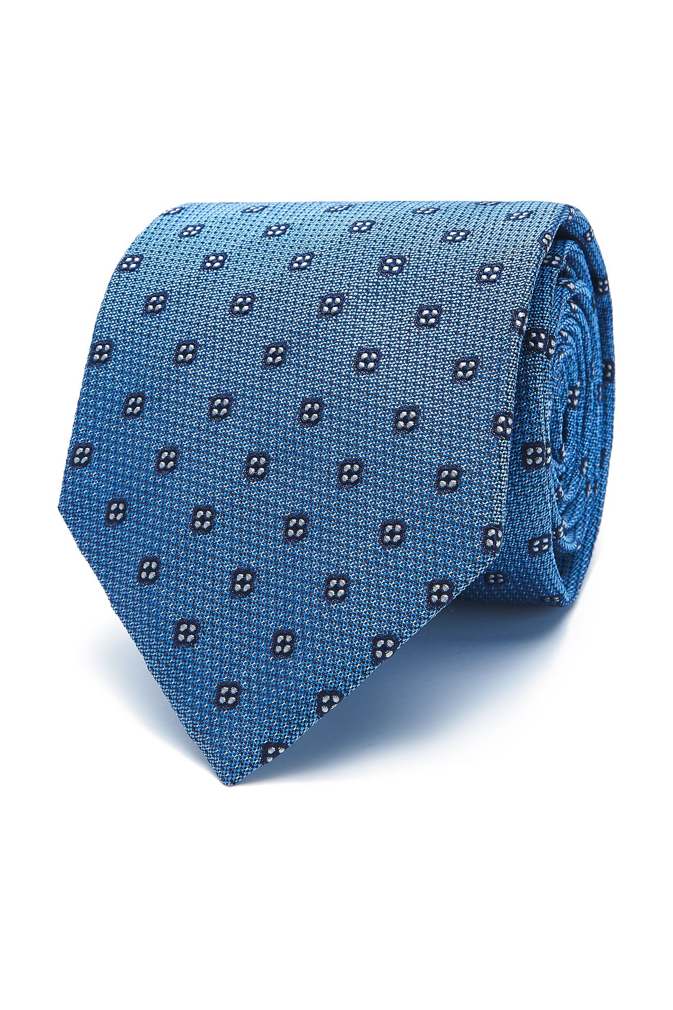 Floral Pattern Tie 100% Silk 8cm - Image 3