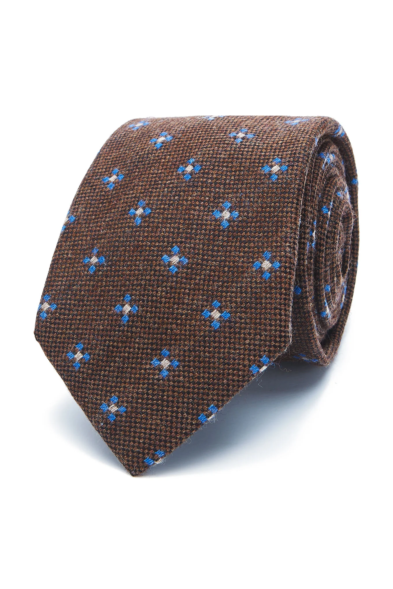 Floral Pattern Tie 100% Wool 7cm - Image 3