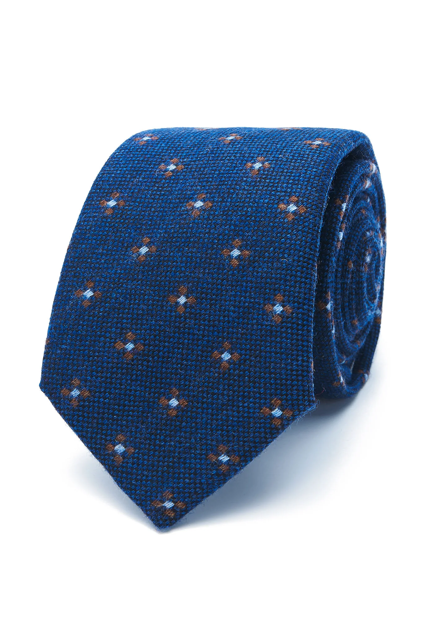 Floral Pattern Tie 100% Wool 7cm - Image 5