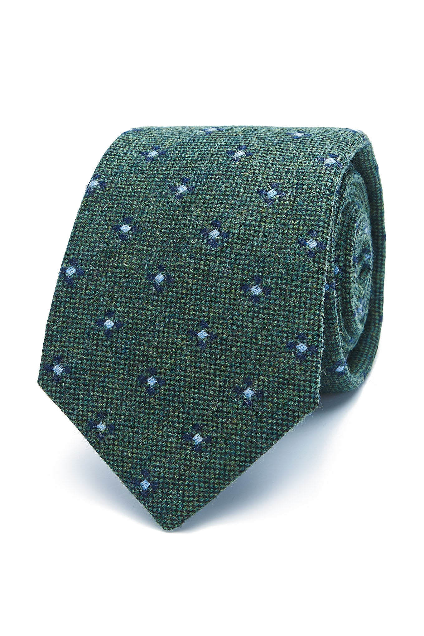 Floral Pattern Tie 100% Wool 7cm - Image 9