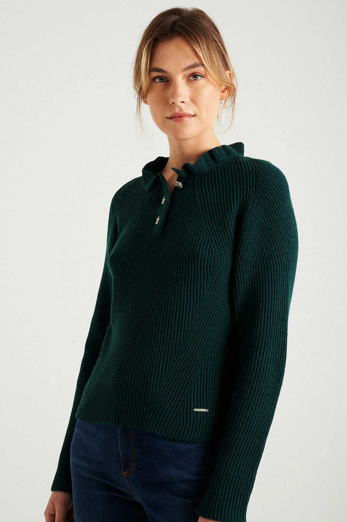 Frill neckline with button front detail - Image 10