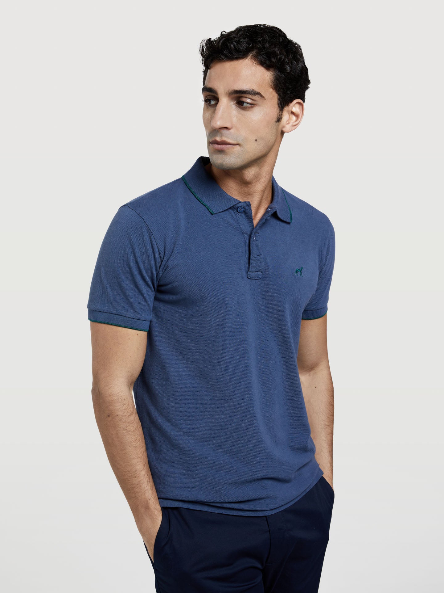 Garment Dye Polo Piqué Shirt With Wrinkled Placket - Image 10