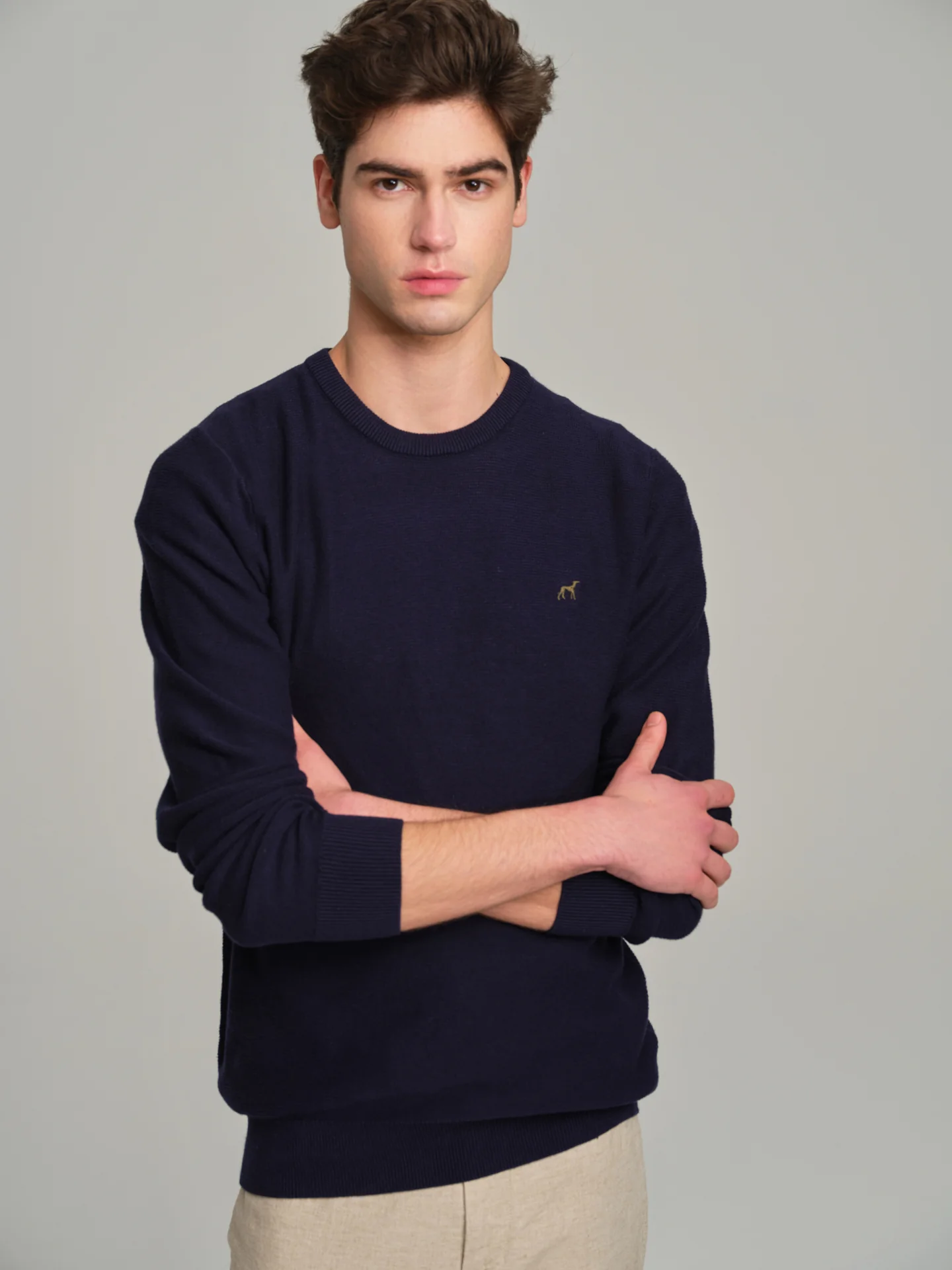 Garment dye sweater with ottoman knitting - Image 7