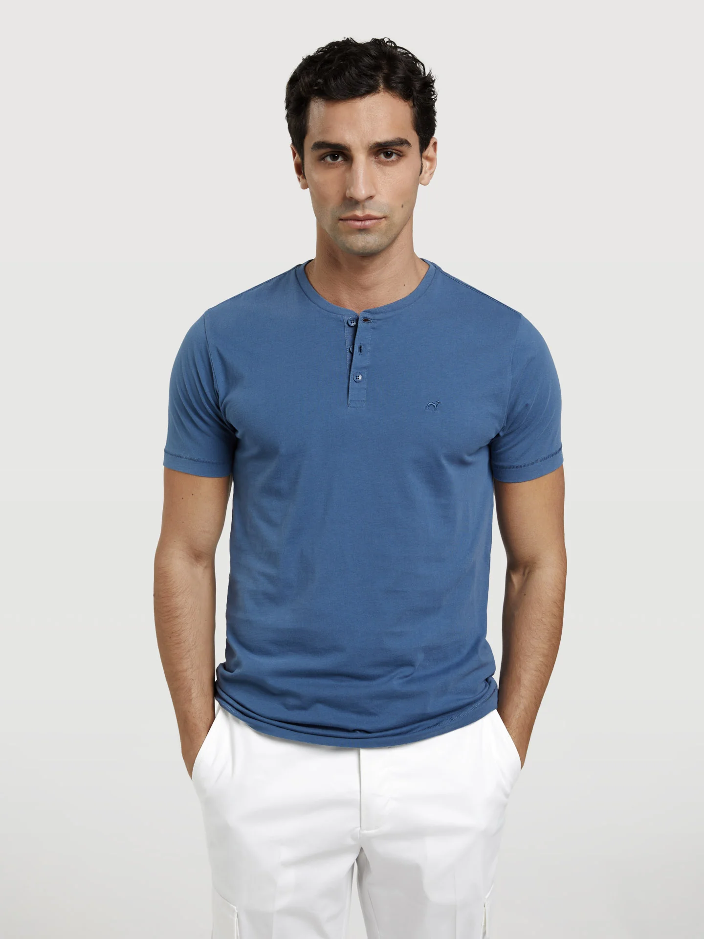 Garment Dye T-shirt With Placket - Image 10
