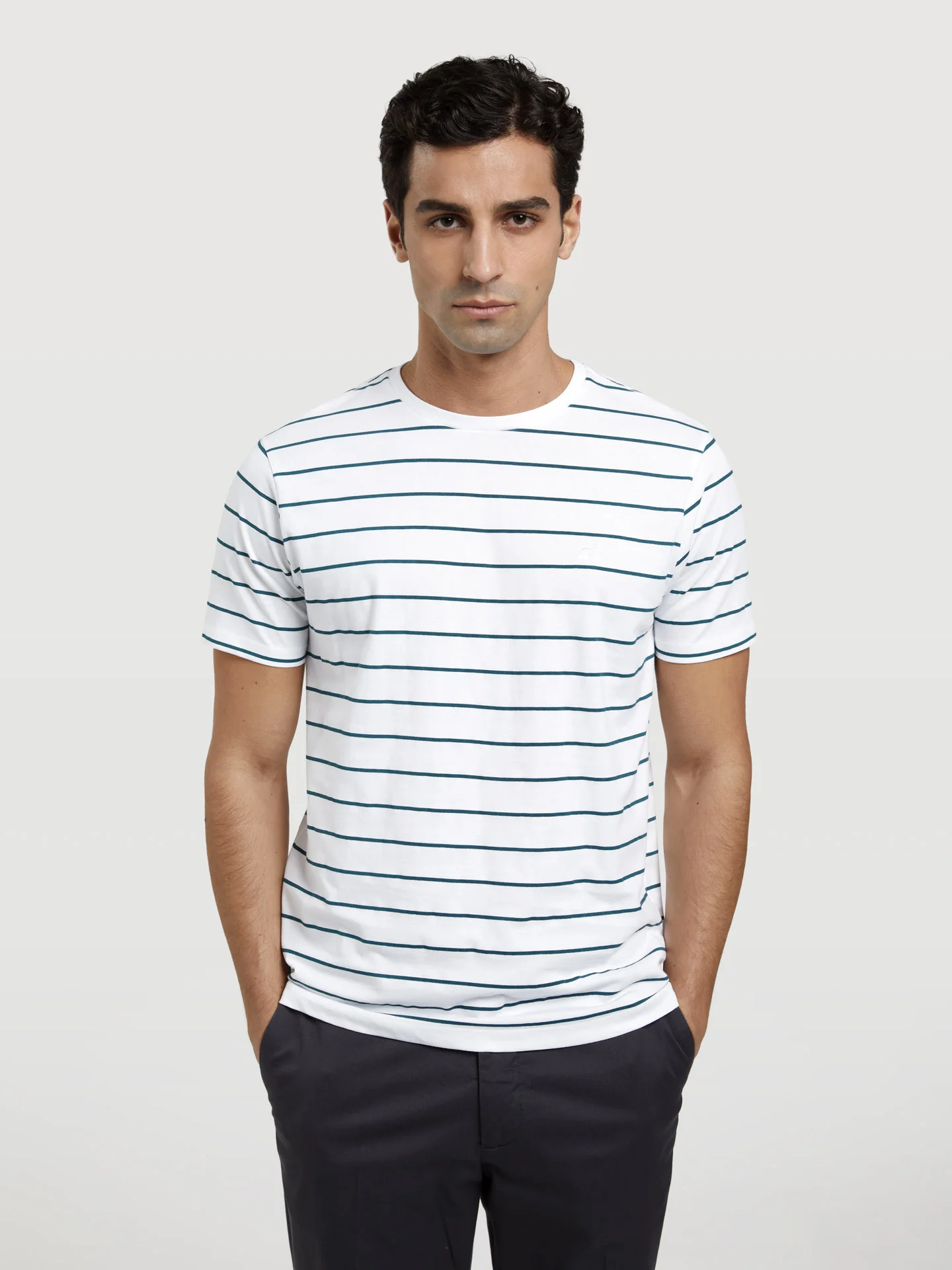 Garment Dye T-shirt With Stripes - Image 7