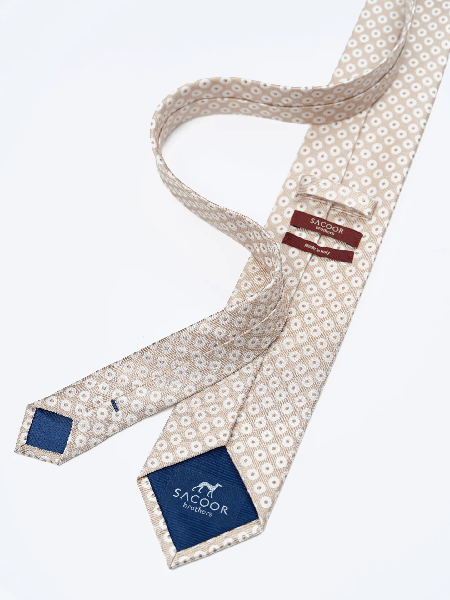 Geometric Pattern Tie 100% silk 7,5cm - Image 3
