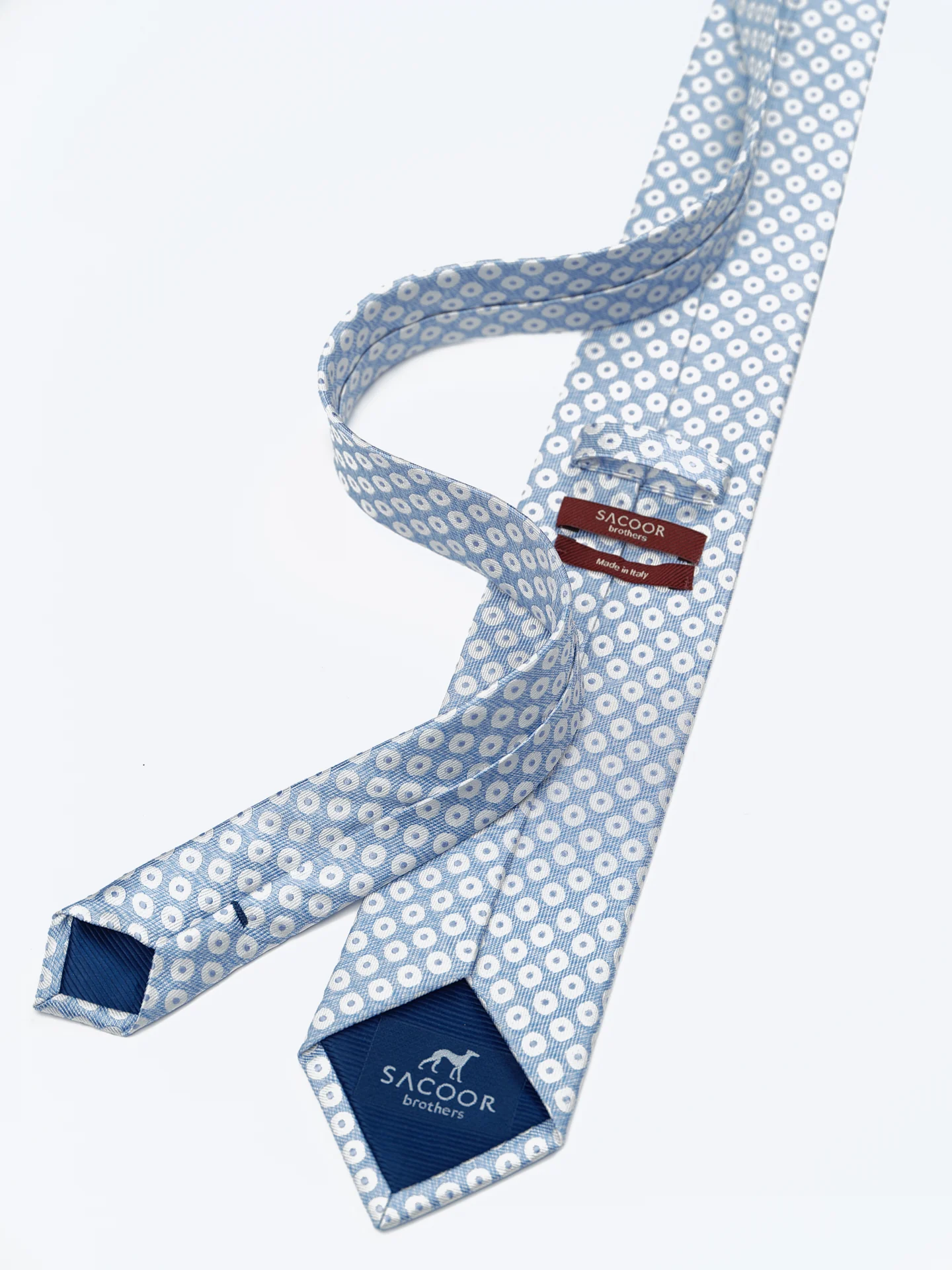 Geometric Pattern Tie 100% silk 7,5cm - Image 6
