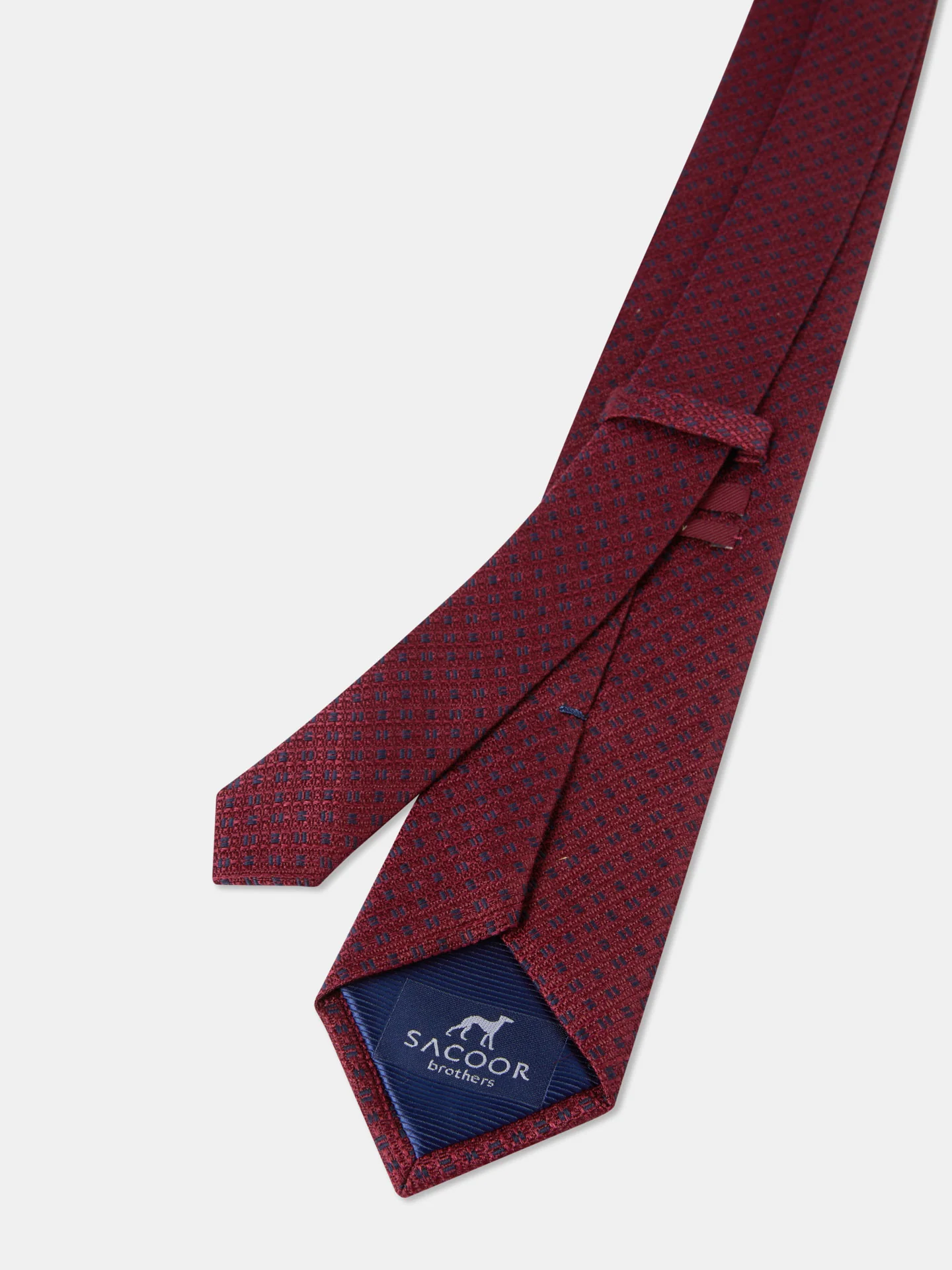 Geometric Pattern Tie 100% Silk 7,5cm - Image 4