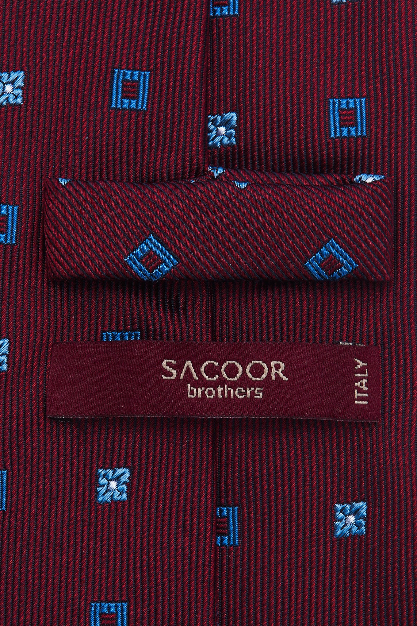 Geometric Pattern Tie 100% Silk 7,5cm - Image 2