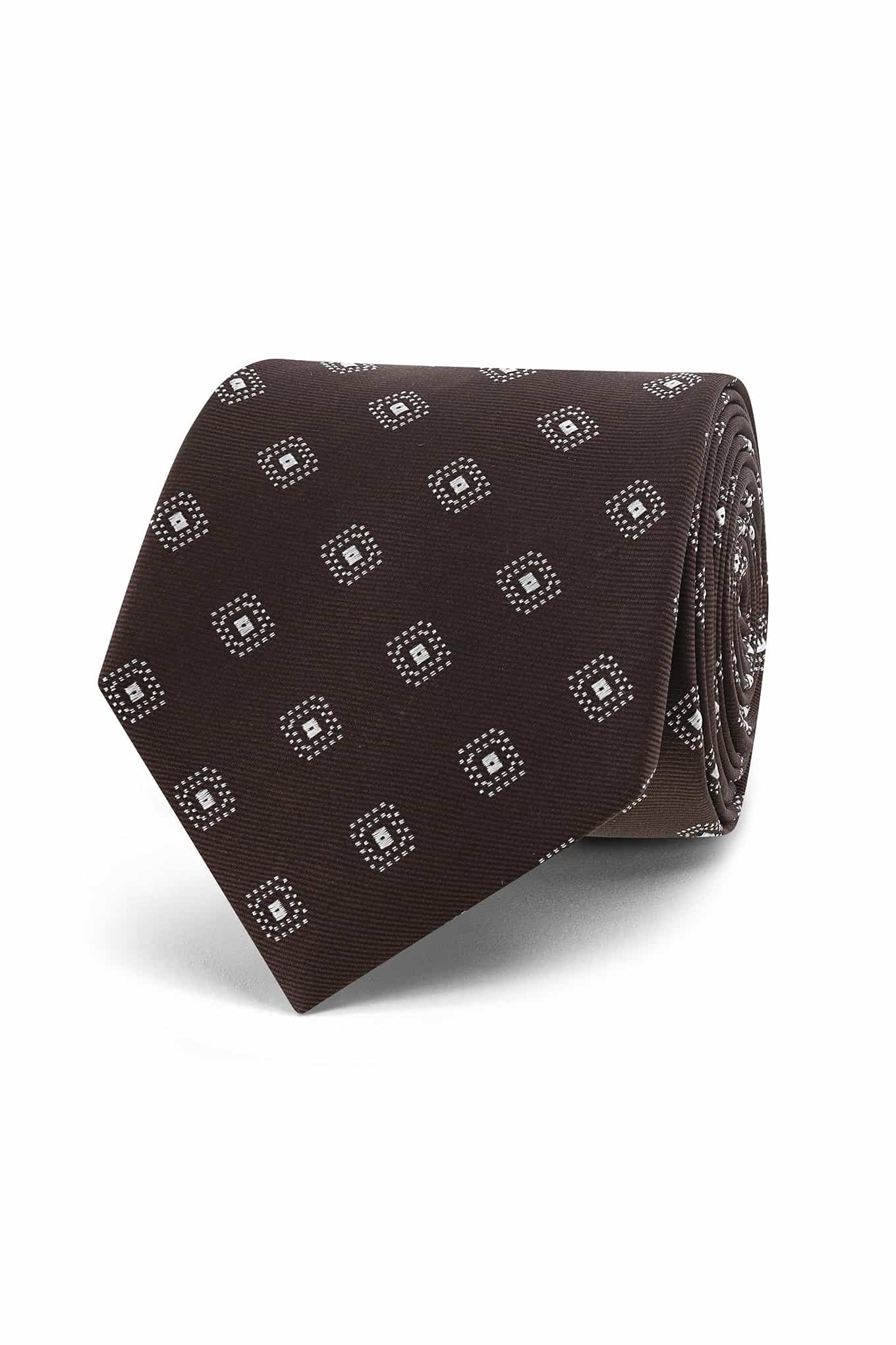 Geometric Pattern Tie 100% silk 7cm