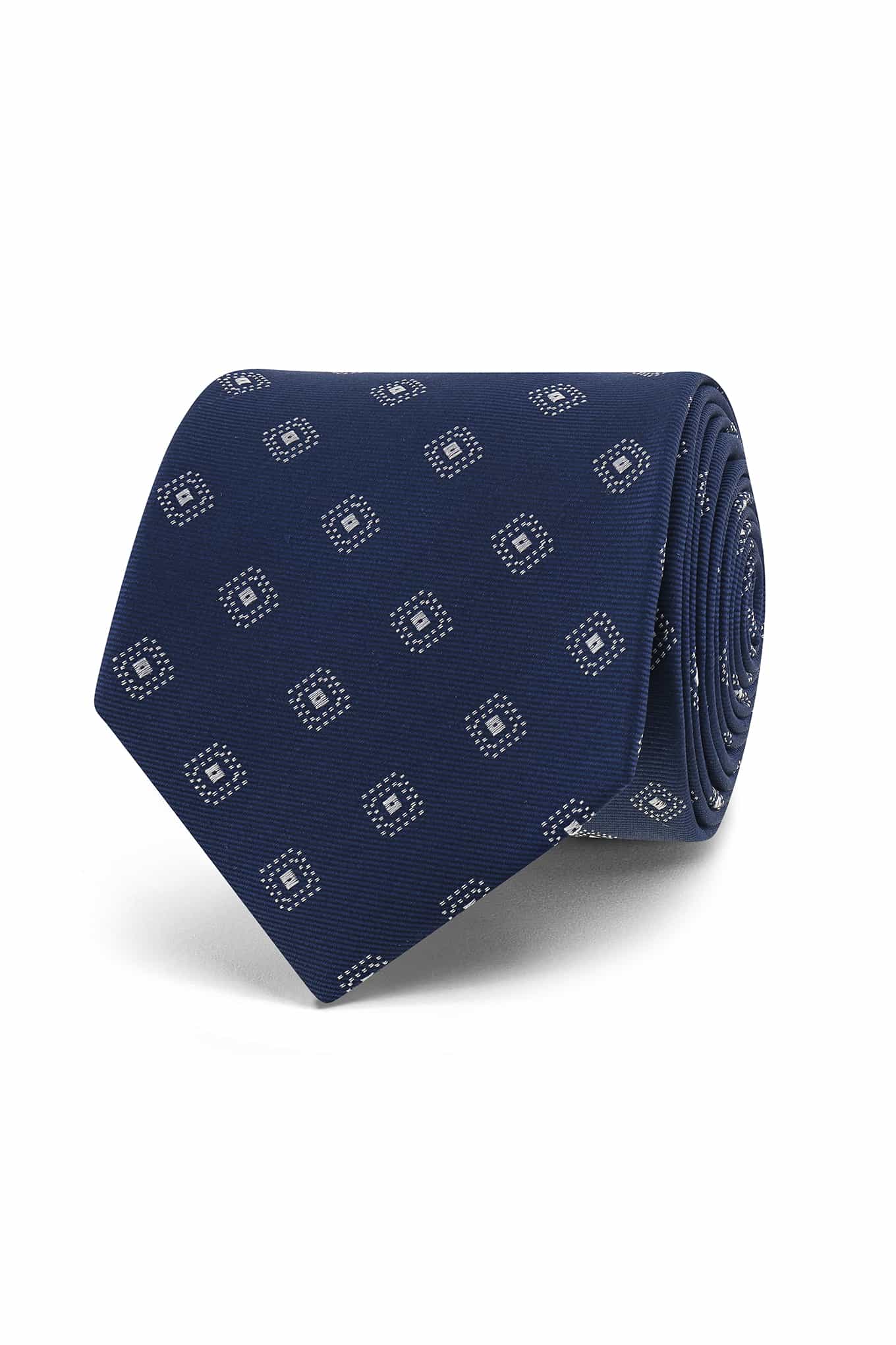 Geometric Pattern Tie 100% silk 7cm - Image 3