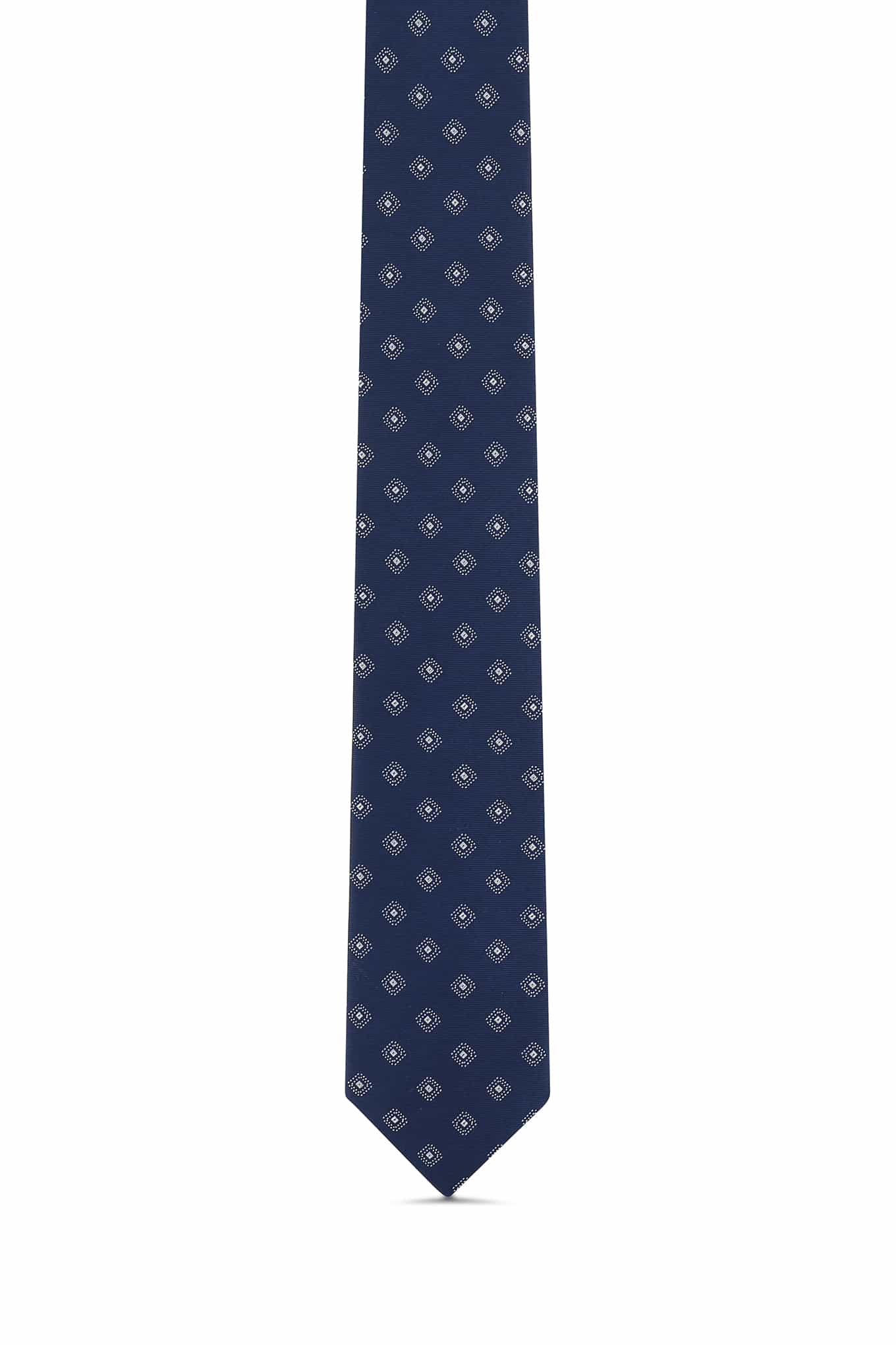 Geometric Pattern Tie 100% silk 7cm - Image 4