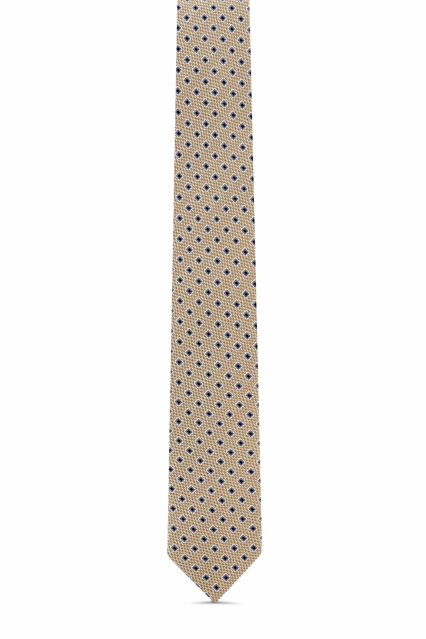Geometric Pattern Tie 100% Silk 7cm - Image 2
