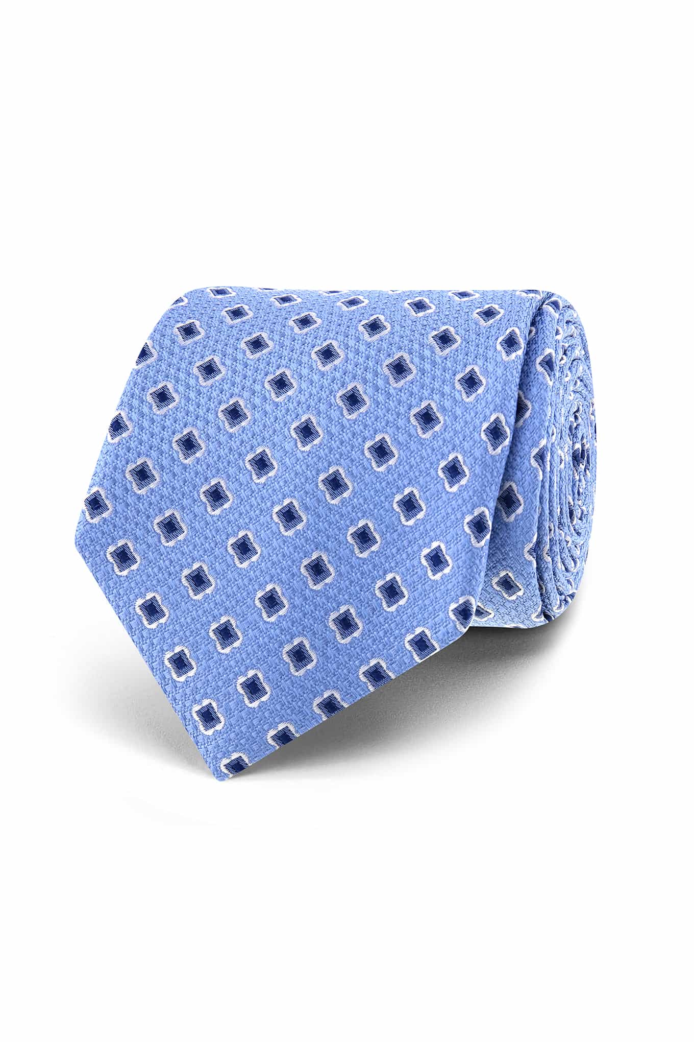 Geometric Pattern Tie 100% Silk 7cm - Image 3