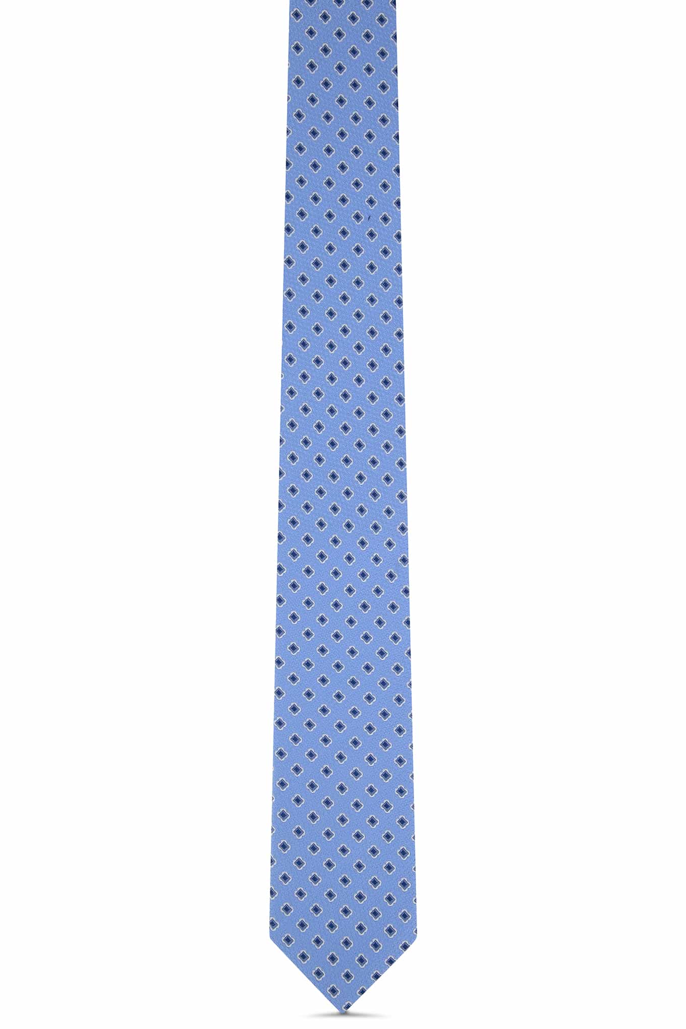 Geometric Pattern Tie 100% Silk 7cm - Image 4