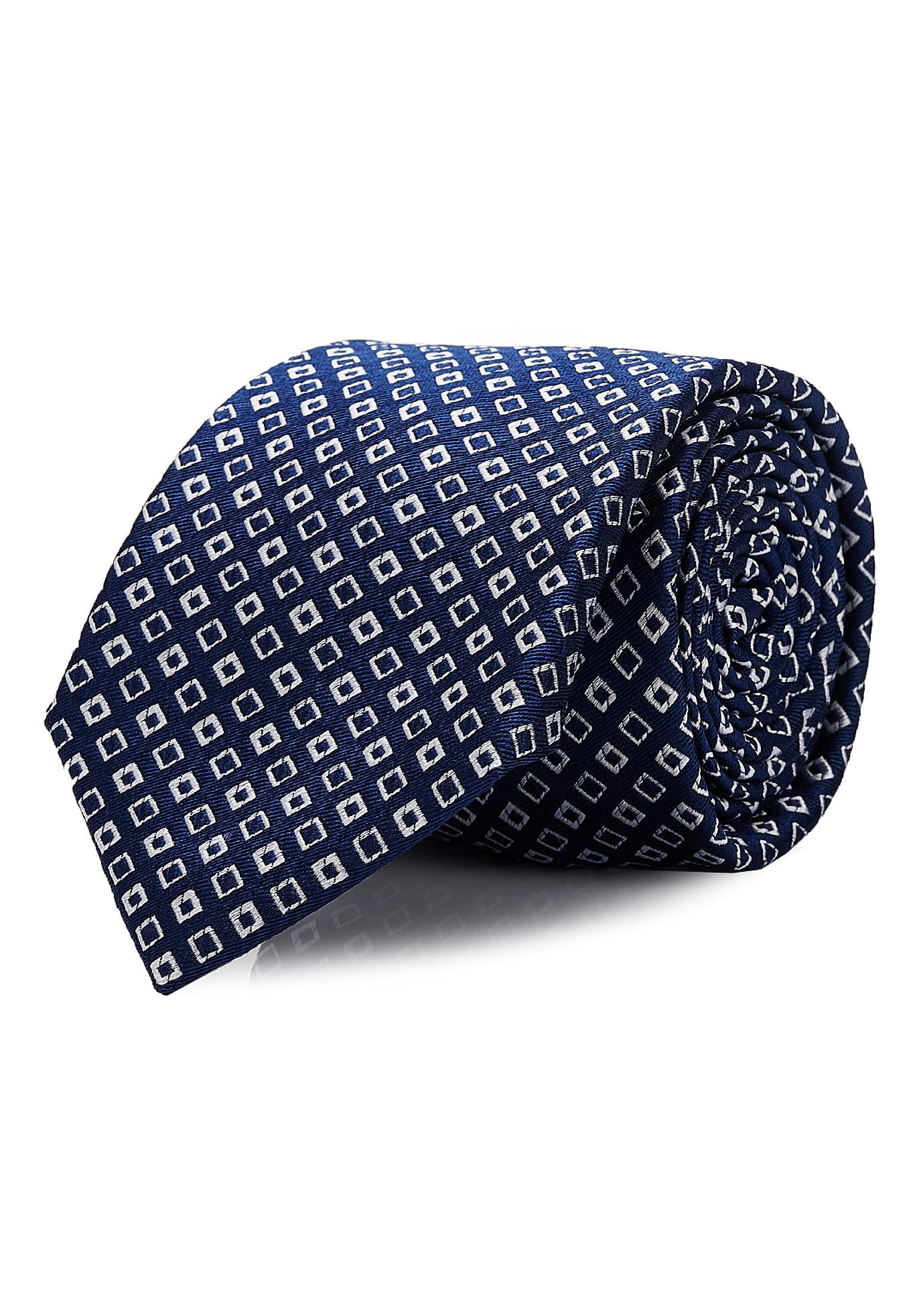 Geometric Pattern Tie 100% silk 7cm - Image 3