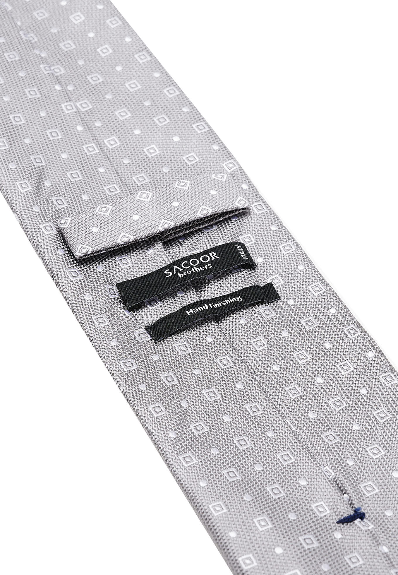 Geometric Pattern Tie 100% silk 8cm - Image 2