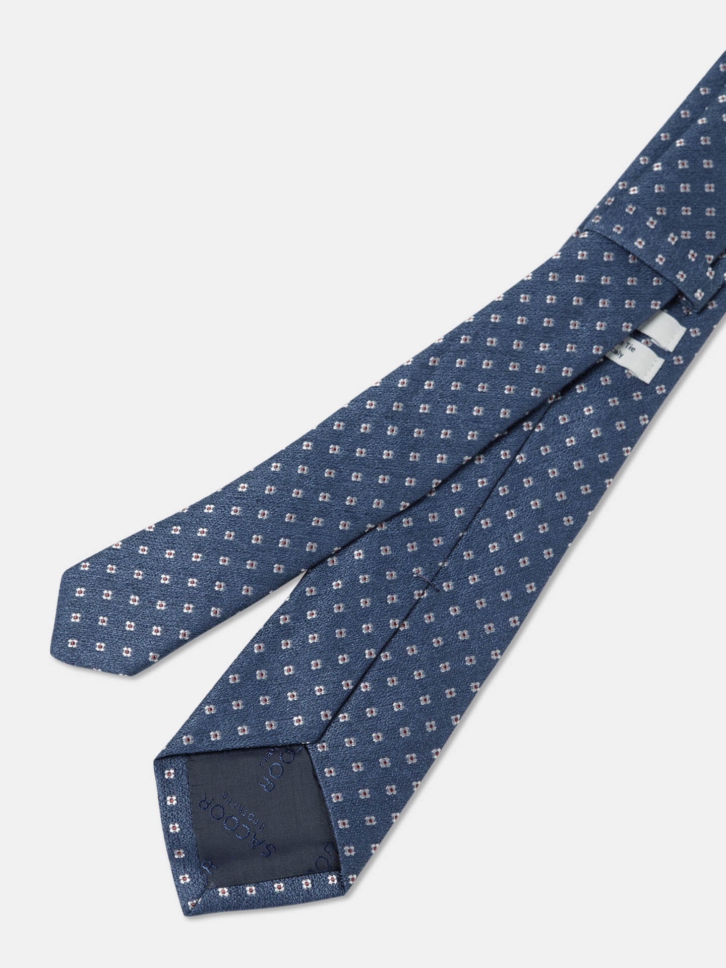 Geometric Pattern Tie 100% silk 8cm - Image 2