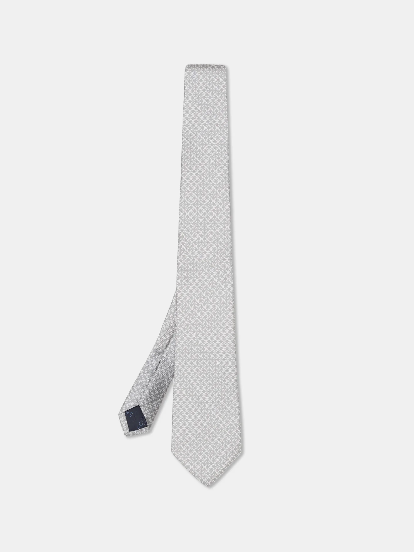 Geometric Pattern Tie 100% silk 8cm - Image 3