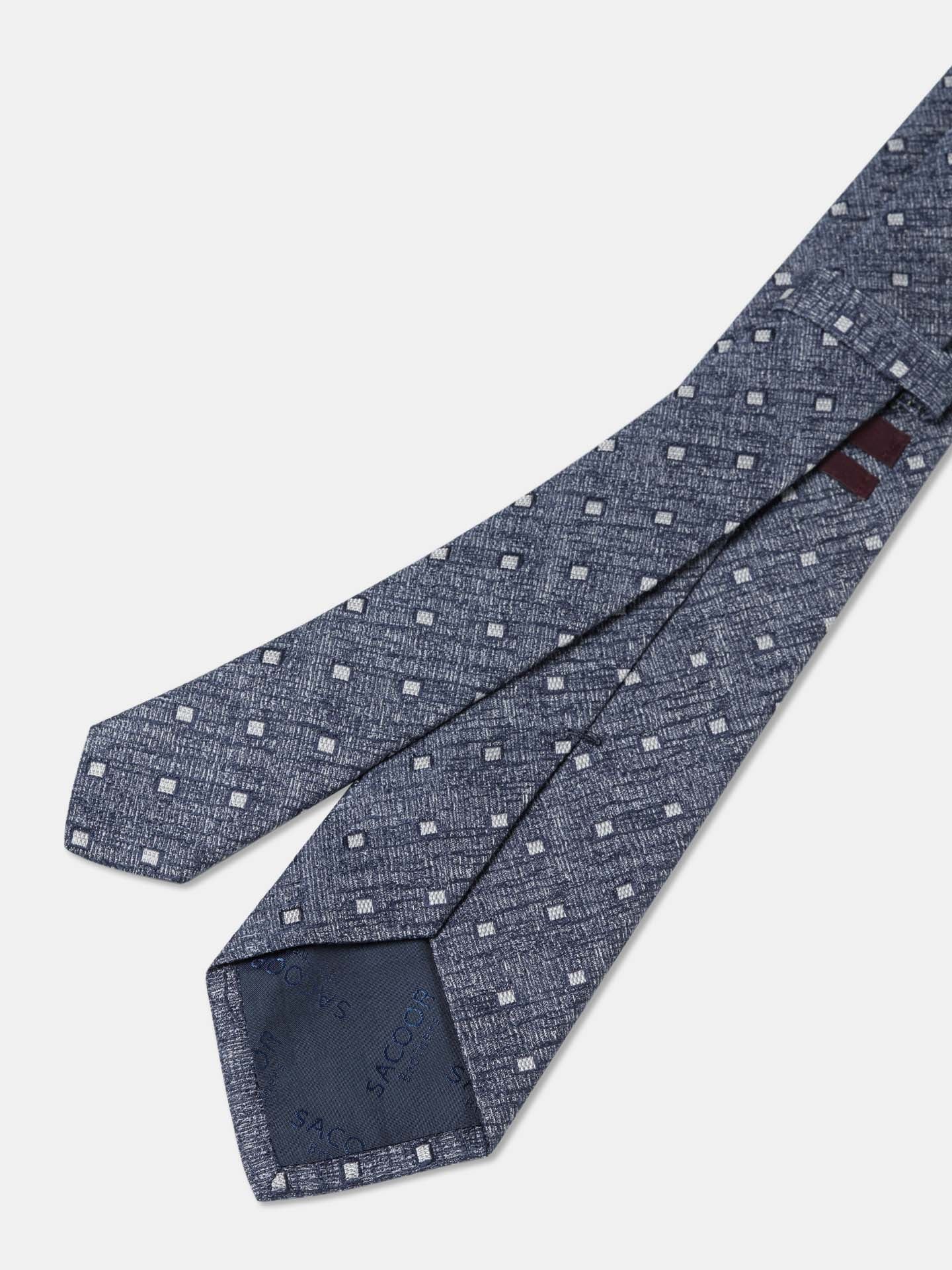 Geometric Pattern Tie 100% silk 8cm - Image 2