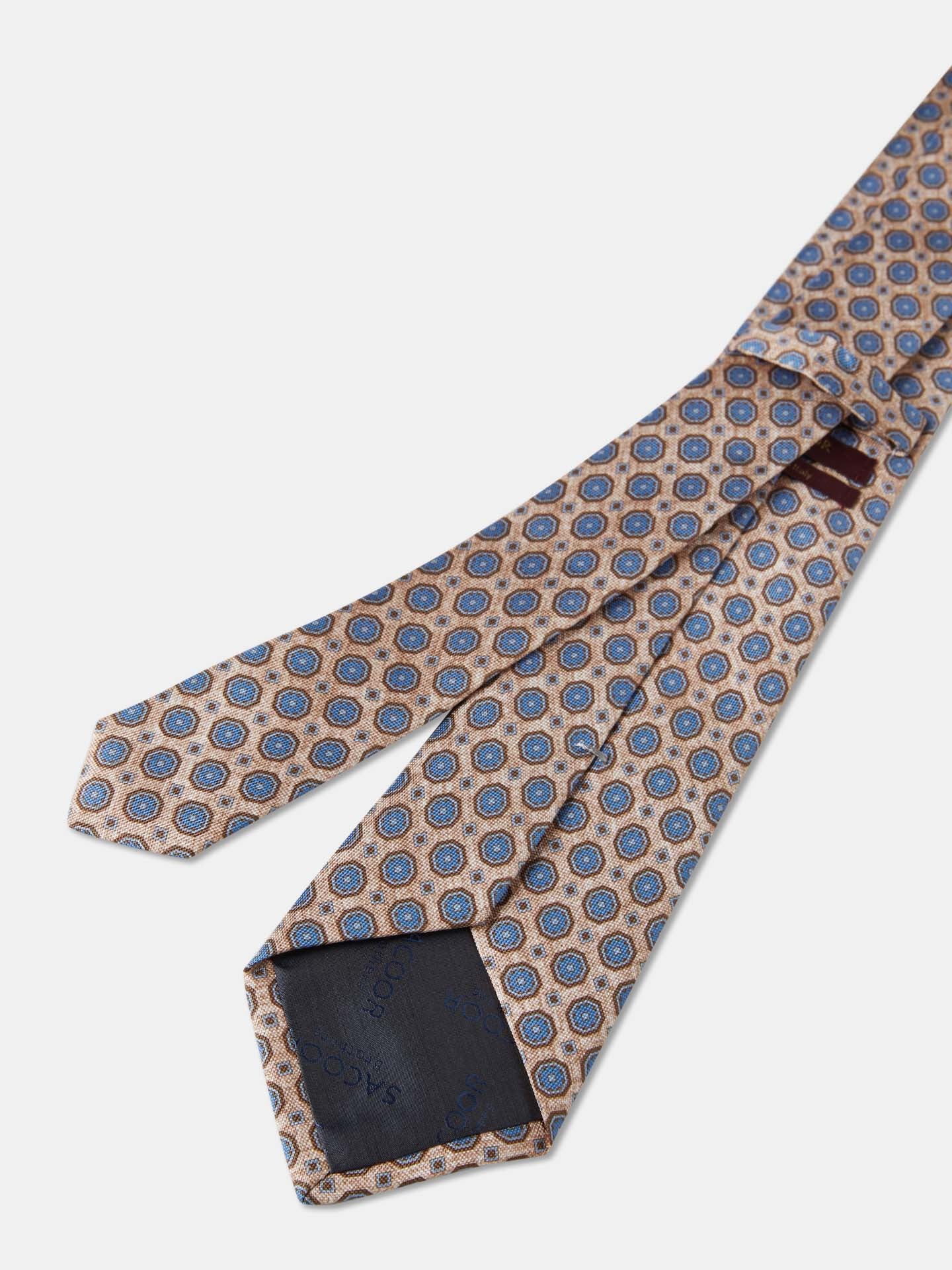 Geometric Pattern Tie 100% silk 8cm - Image 2