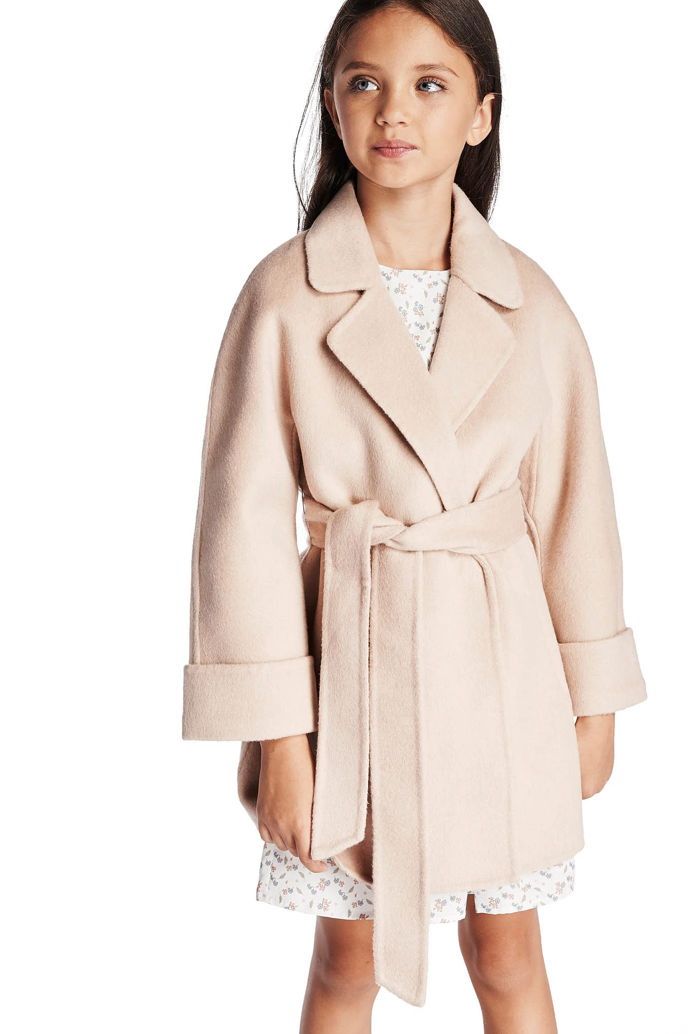 Girls' Casual Overcoat with Belt - Image 3