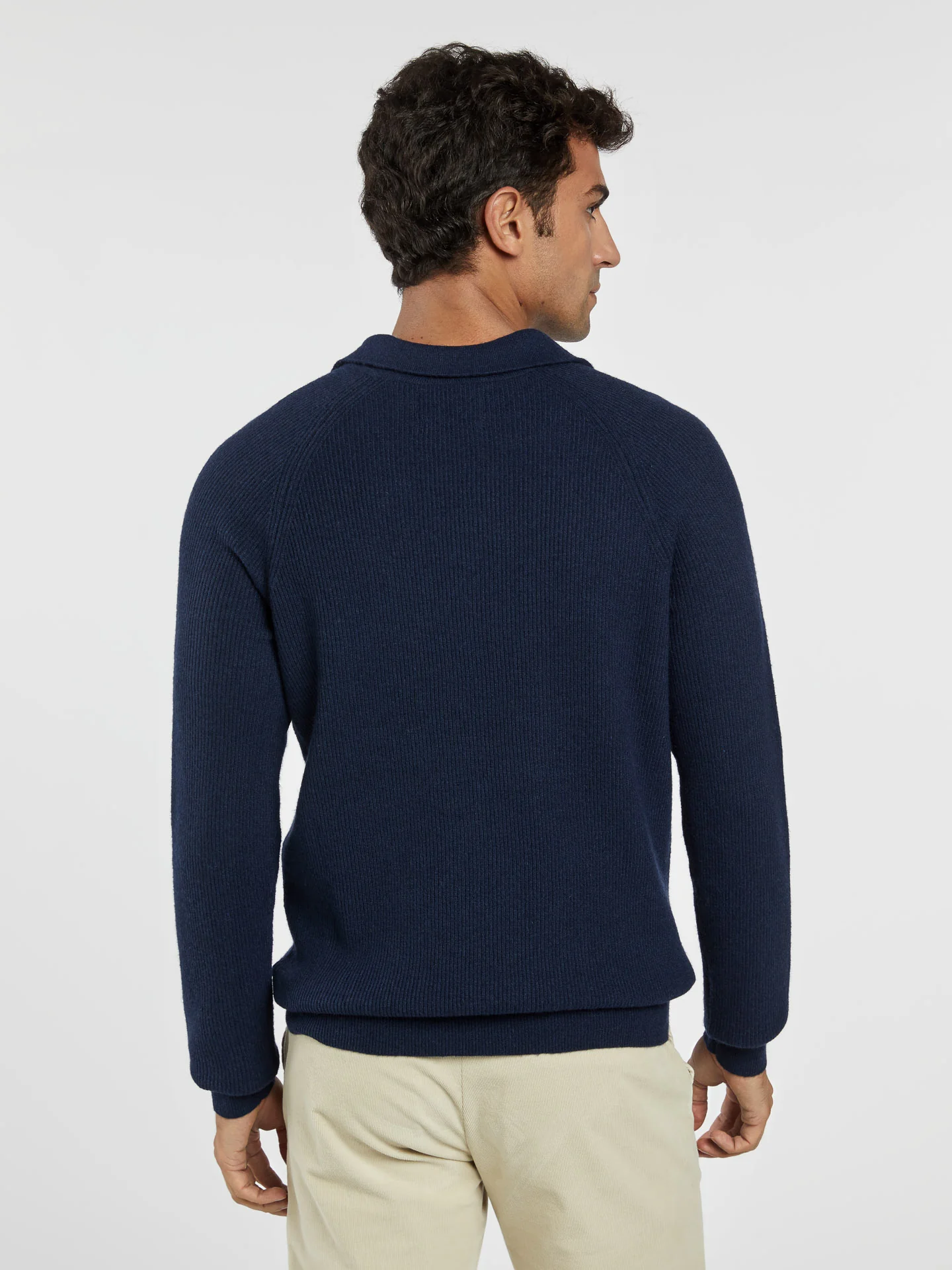Half cardigan V- neck sweater - Image 5