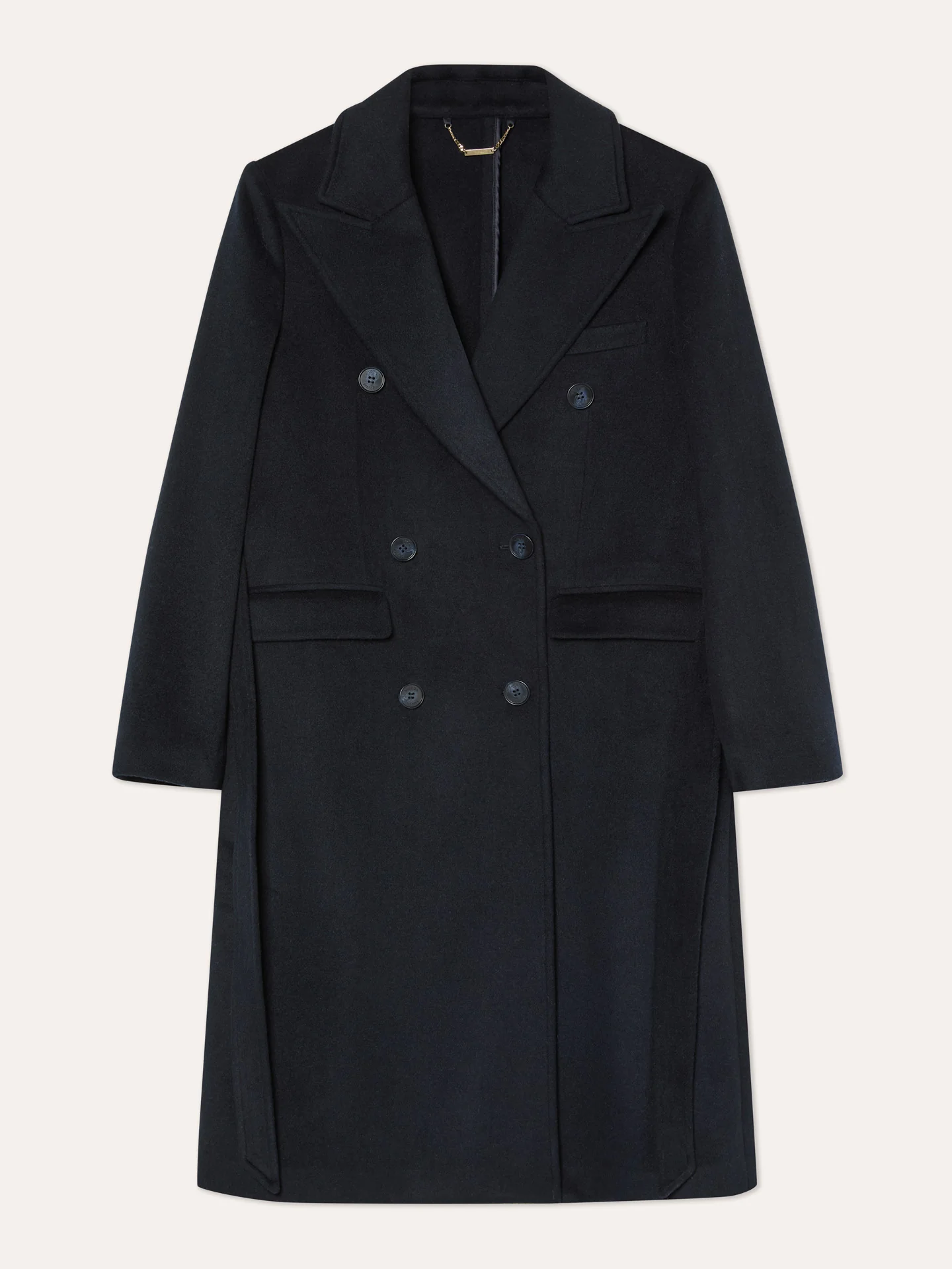 Handmade Overcoat In Wool Blend With Belt - Image 8