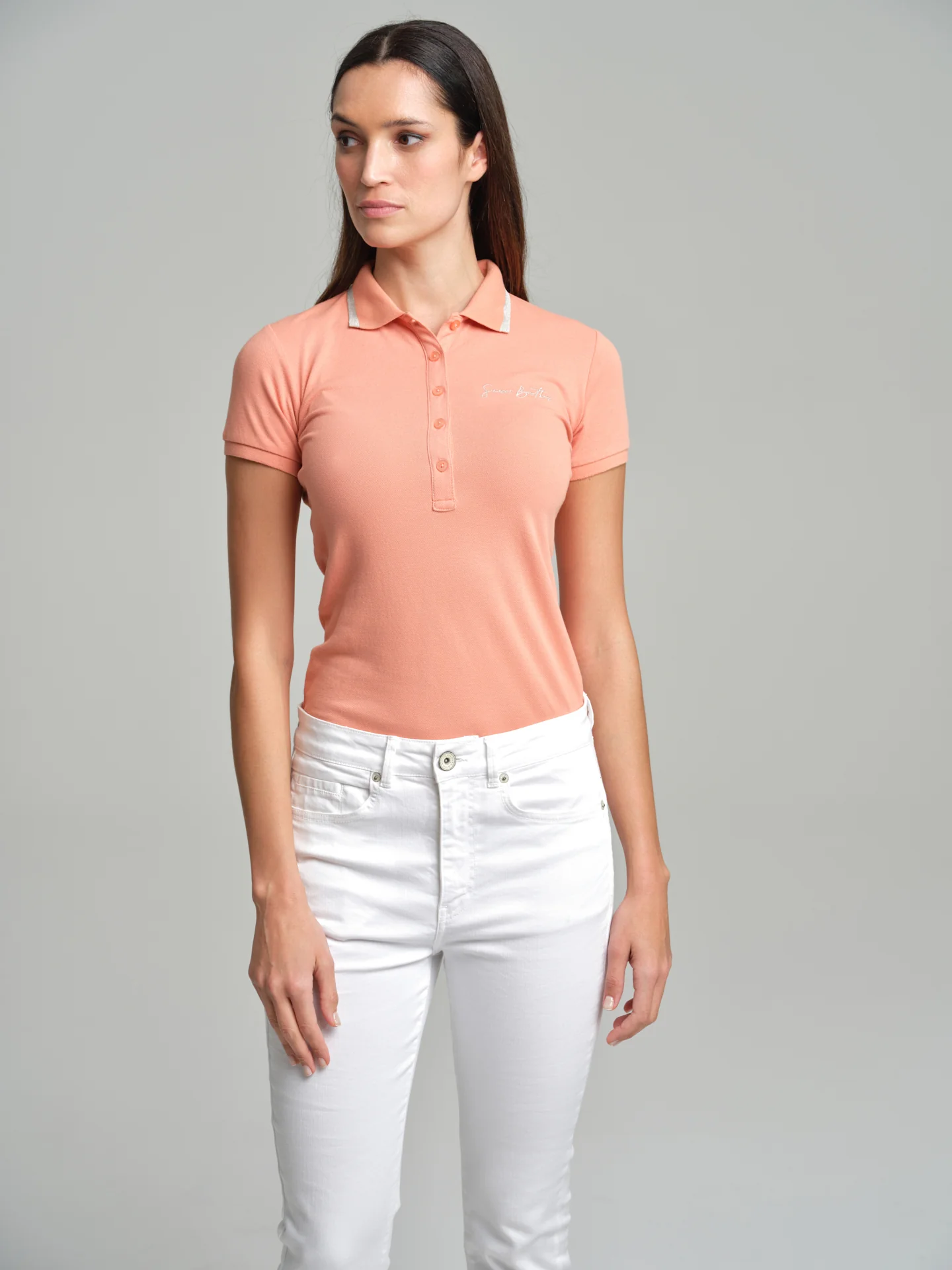 Handwritten logo-embroidered piquet polo shirt - Image 8